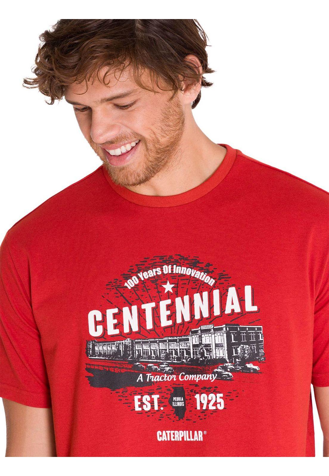 Polera Centennial 100 Years 3 Hombre Roja-4