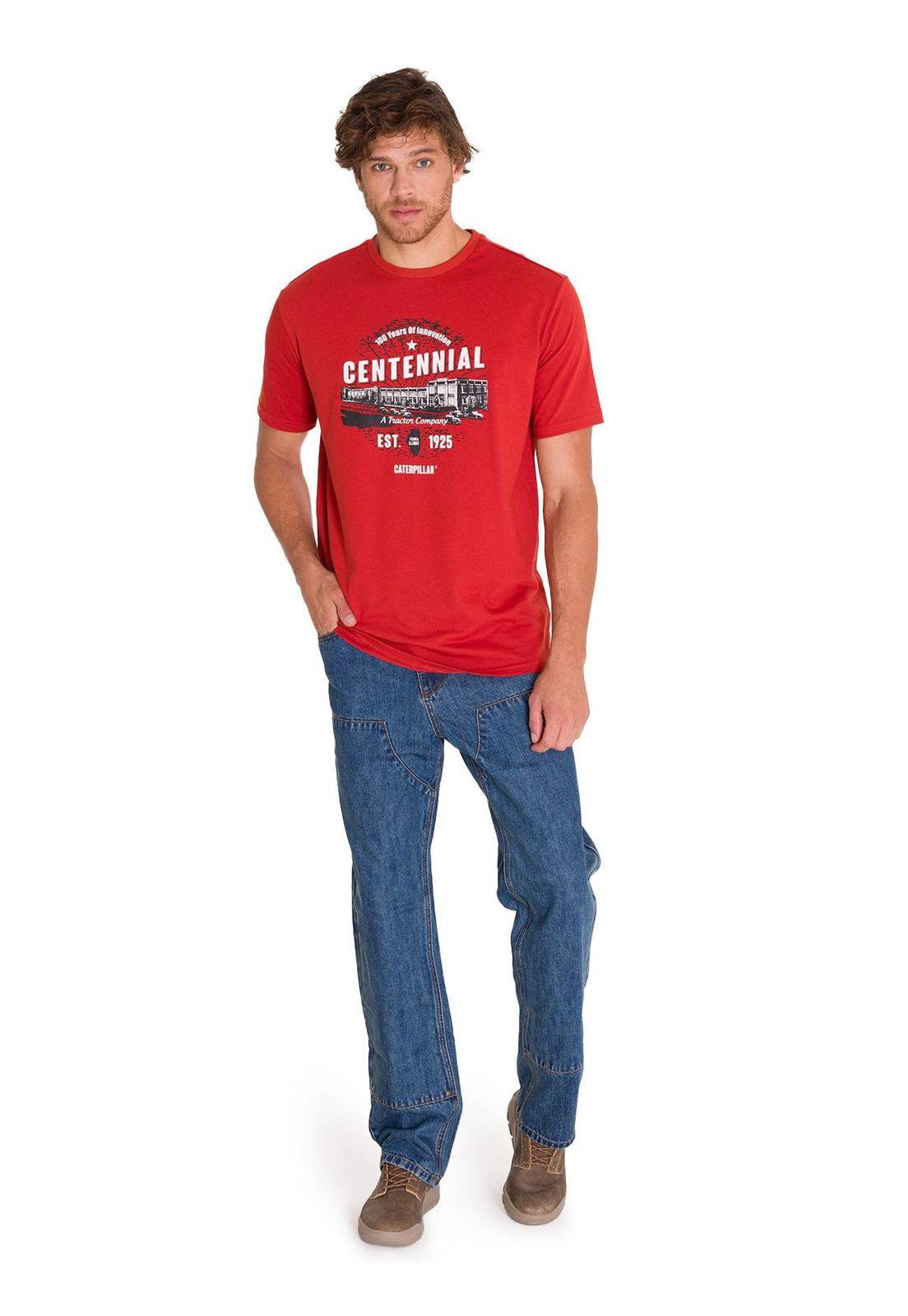 Polera Centennial 100 Years 3 Hombre Roja-5