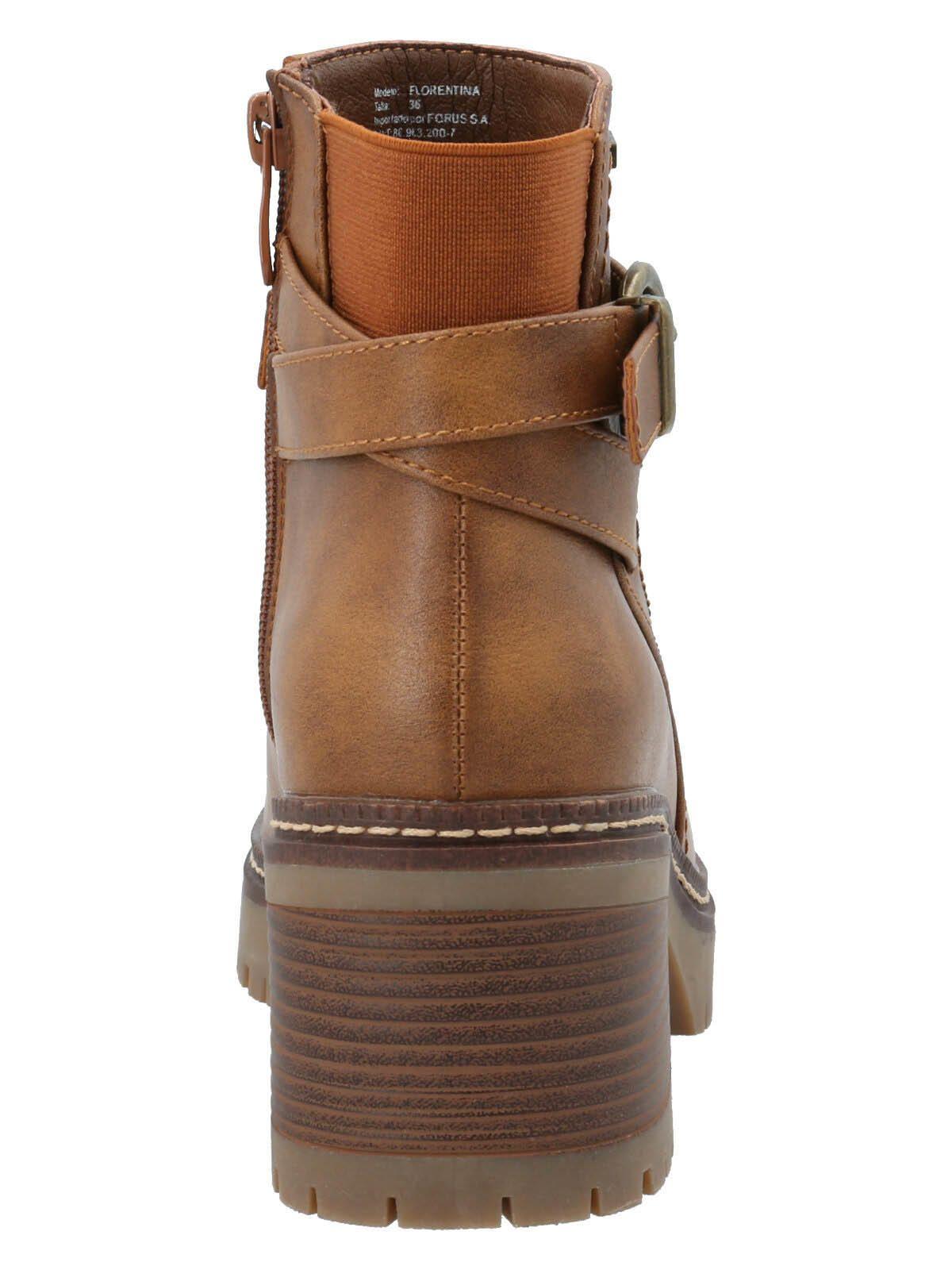 Botín Florentina Mujer Camel-5