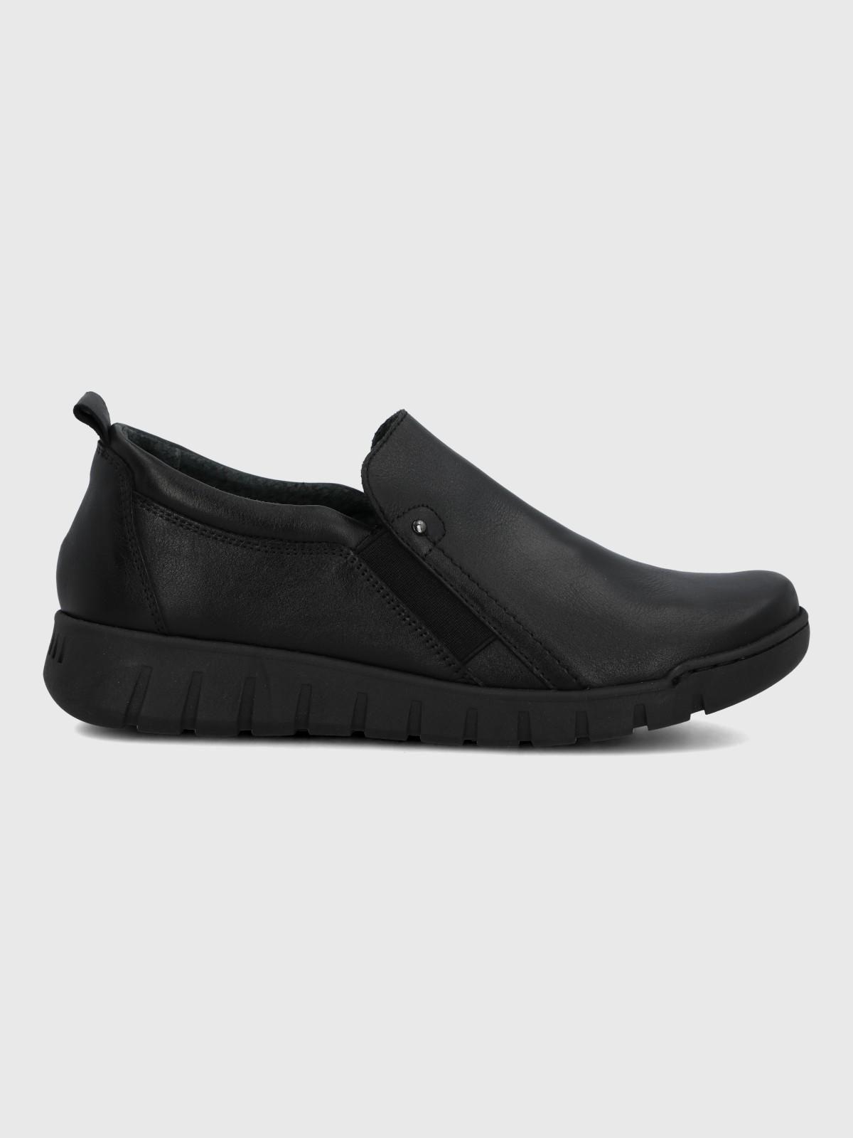 Slip On Cuero Mujer Henry II Negro-1