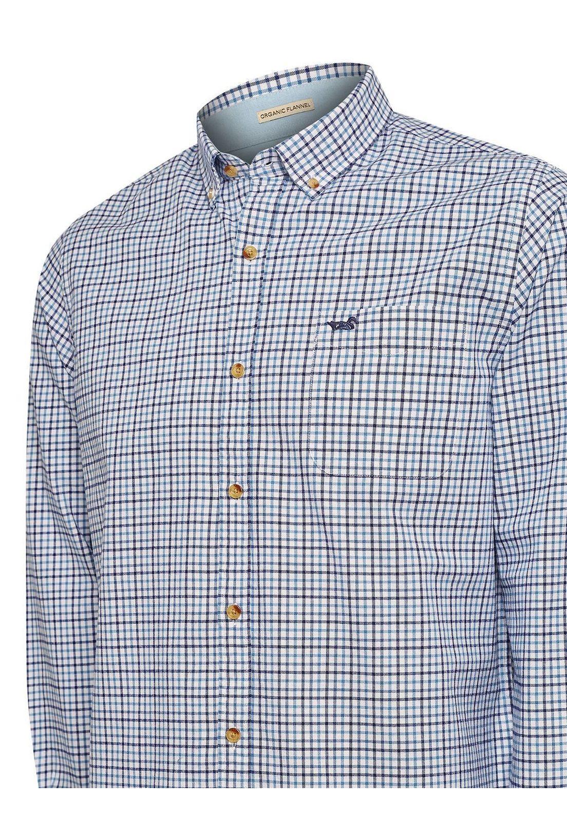 Camisa Algodón Orgánico Hombre Viyellabut Azul-3