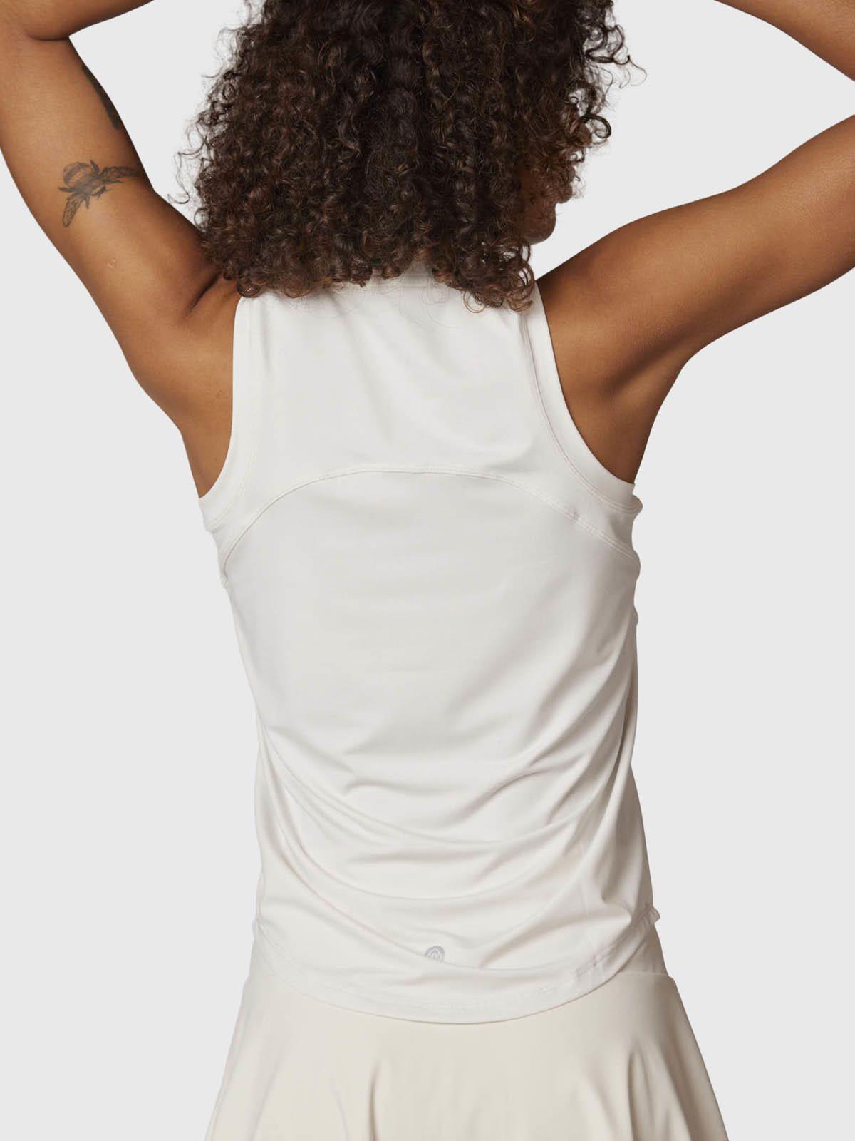 Polera Mujer Tank Half Zipper Crudo -3
