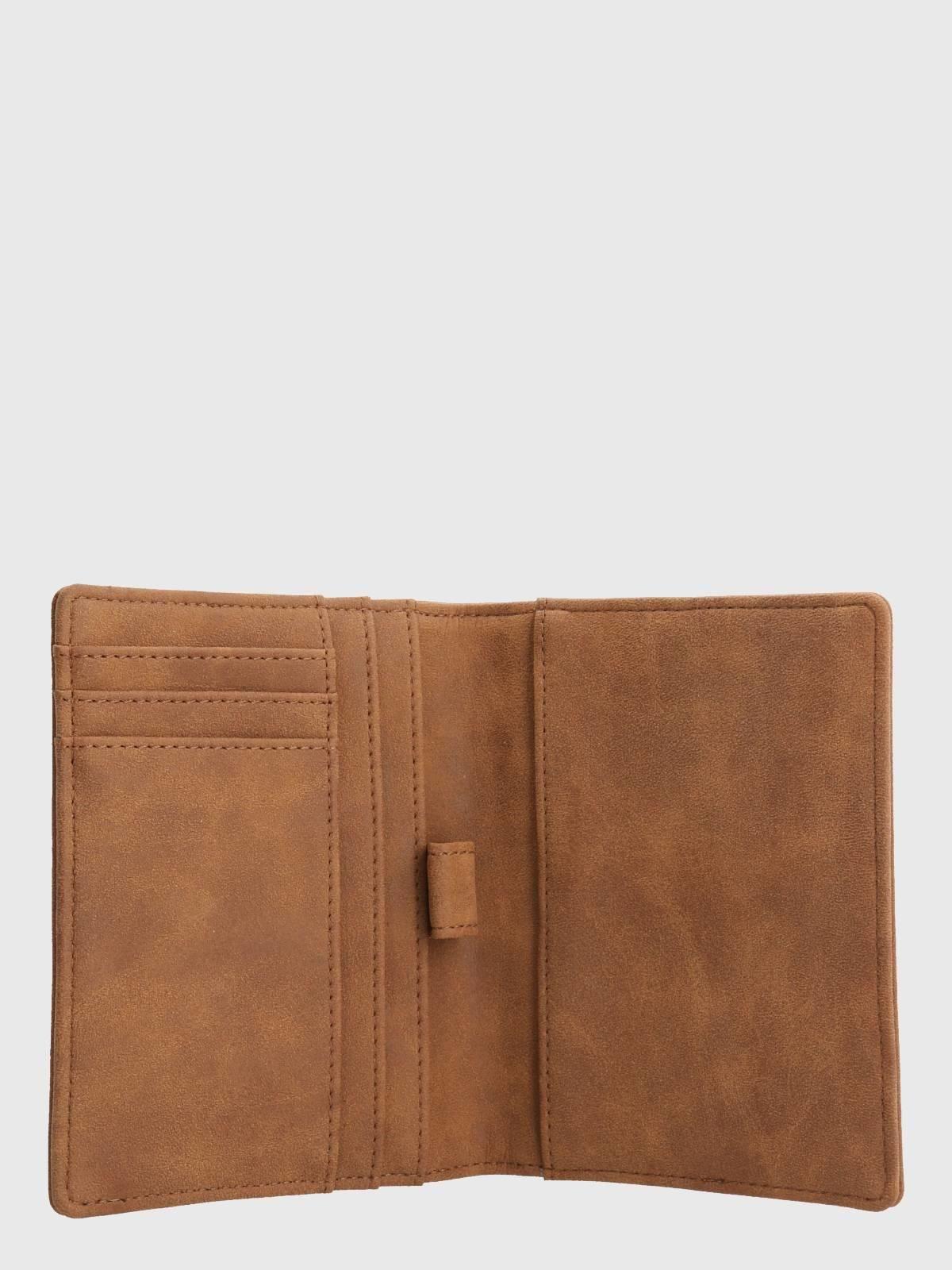 Billetera Ecocuero Mujer Drina Passport Caramelo-3