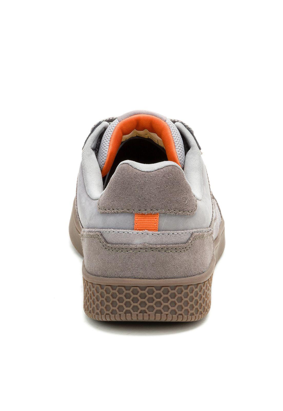 Zapatilla Pause Retro Leather Hombre Gris-5