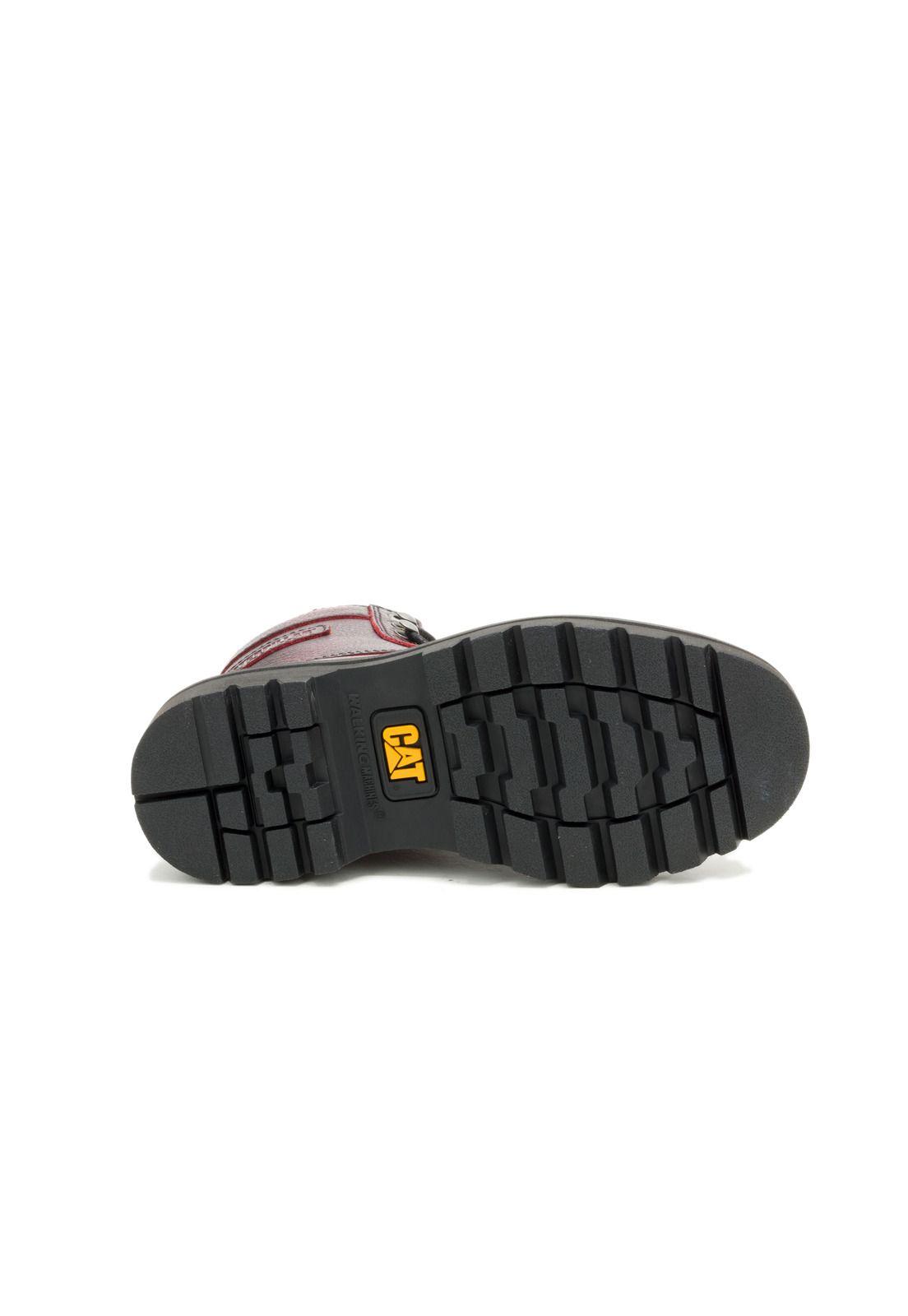 Botín de Cuero Colorado Grader Mujer Rojo-5