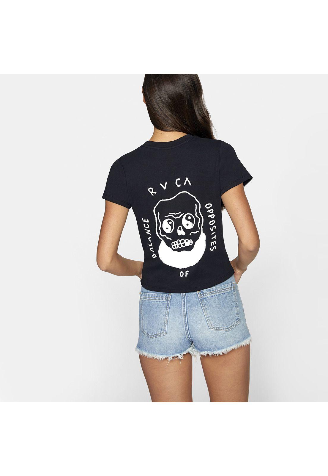 Polera M/C Mujer Benj Skull Ss Negro-1