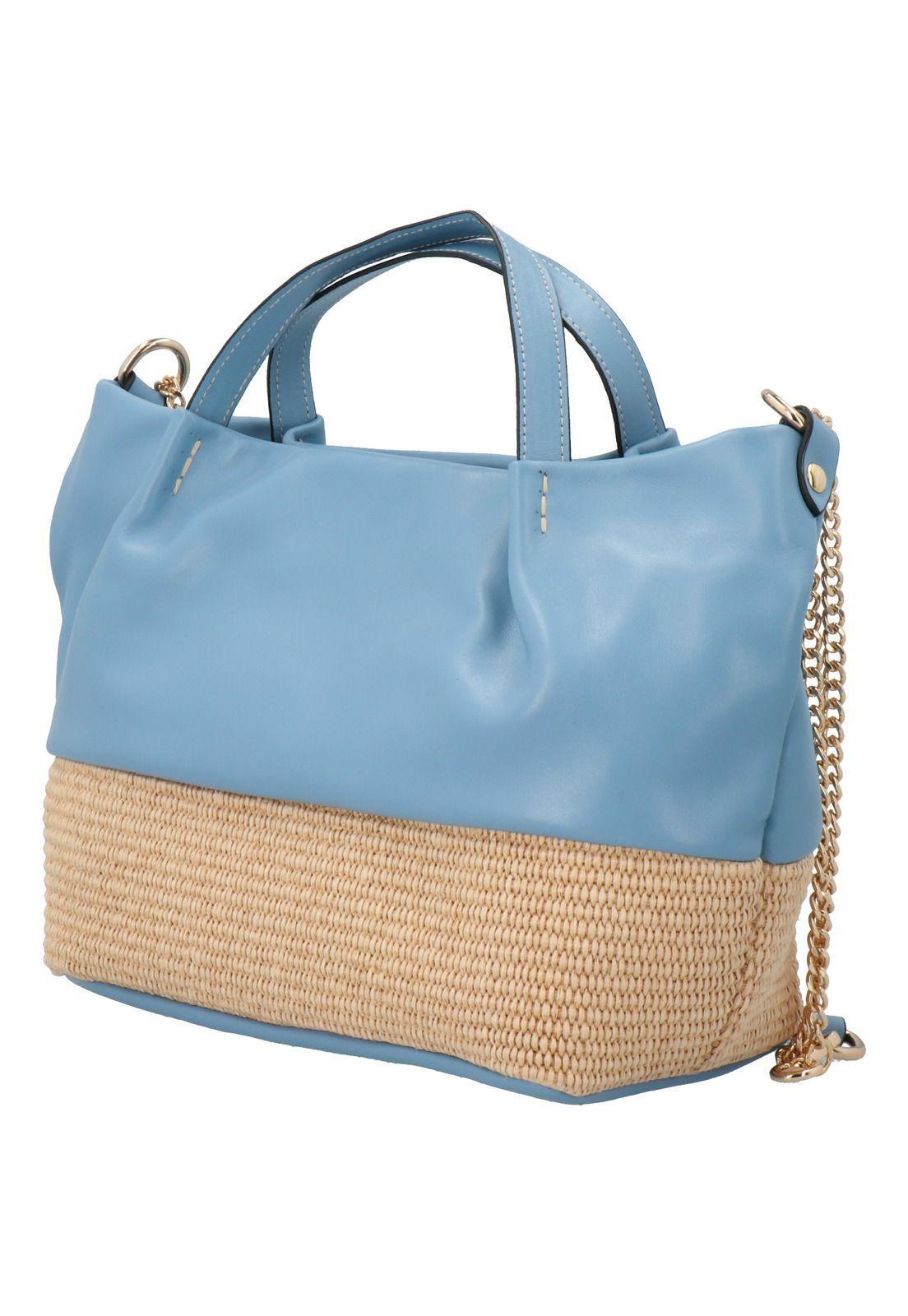 Cartera Cuero Orchid Tote Celeste Mujer-1