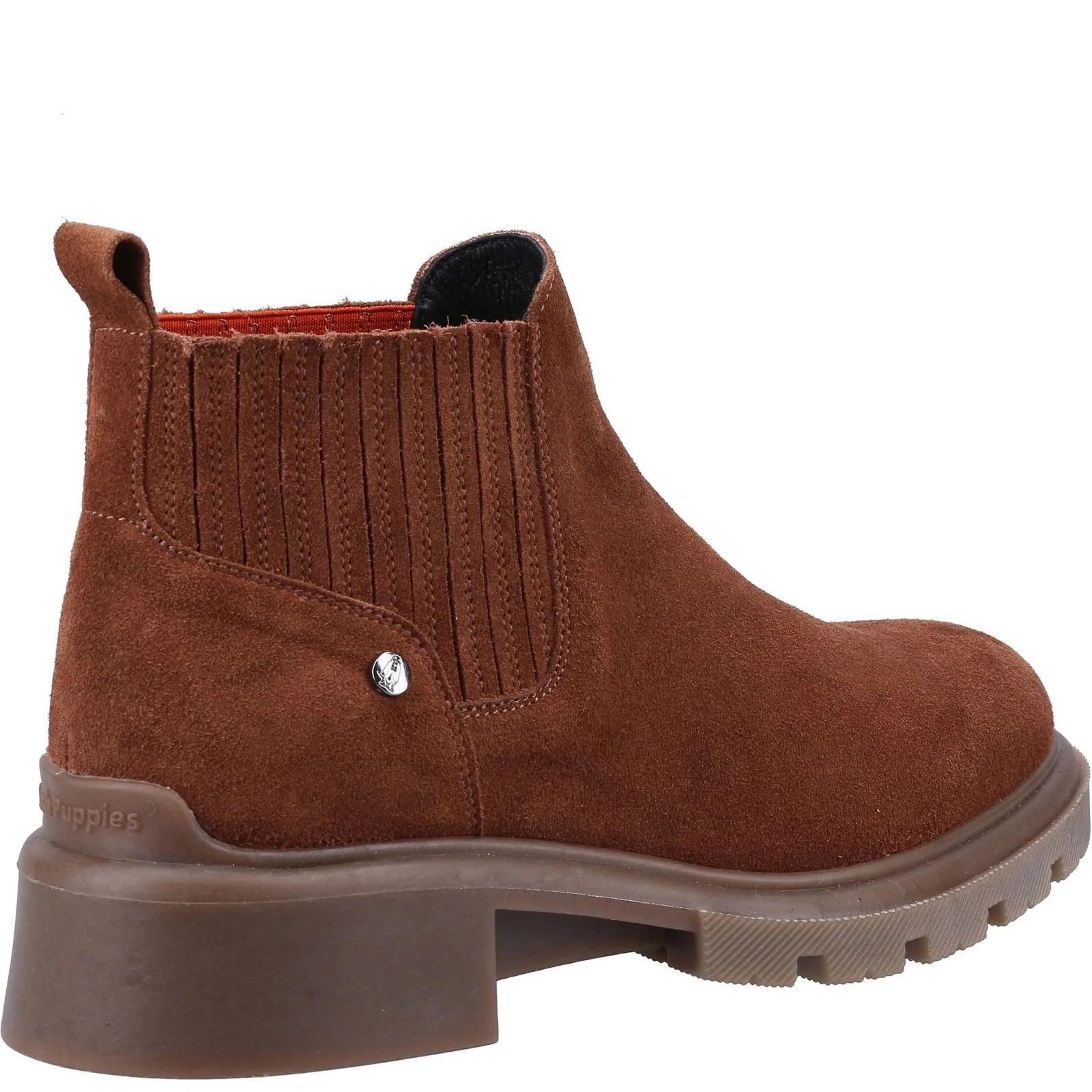 Botín Cuero Mujer Rita Low Chelsea Café-3