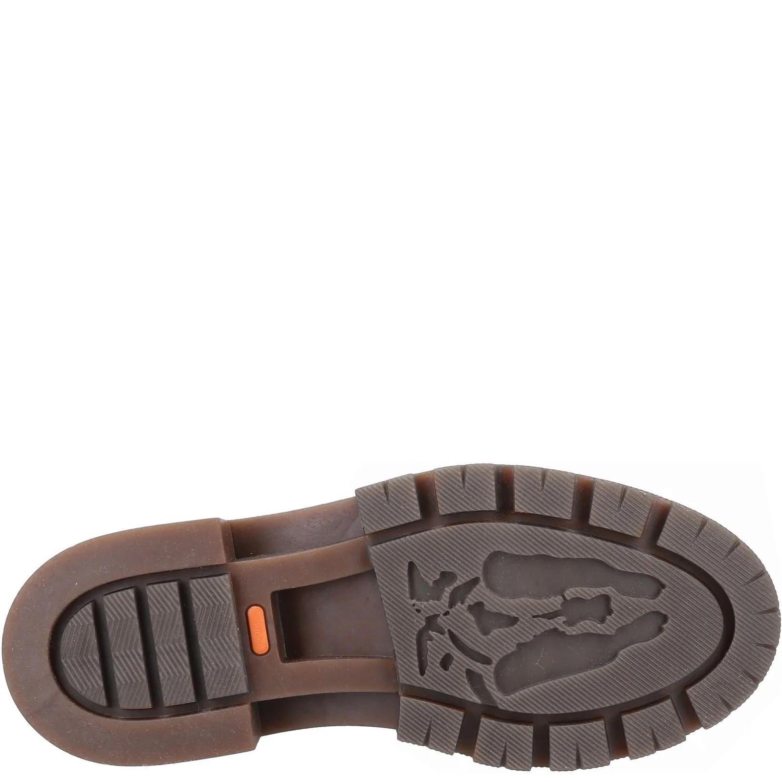 Botín Cuero Mujer Rita Low Chelsea Café-4