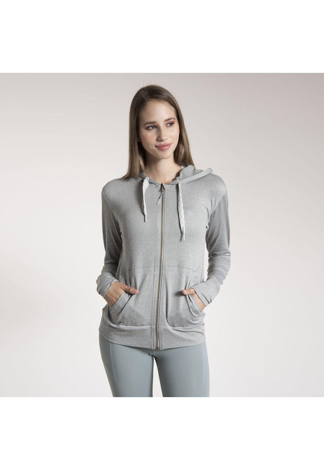 Chaqueta Mujer Hooded Jacket Gris.-0