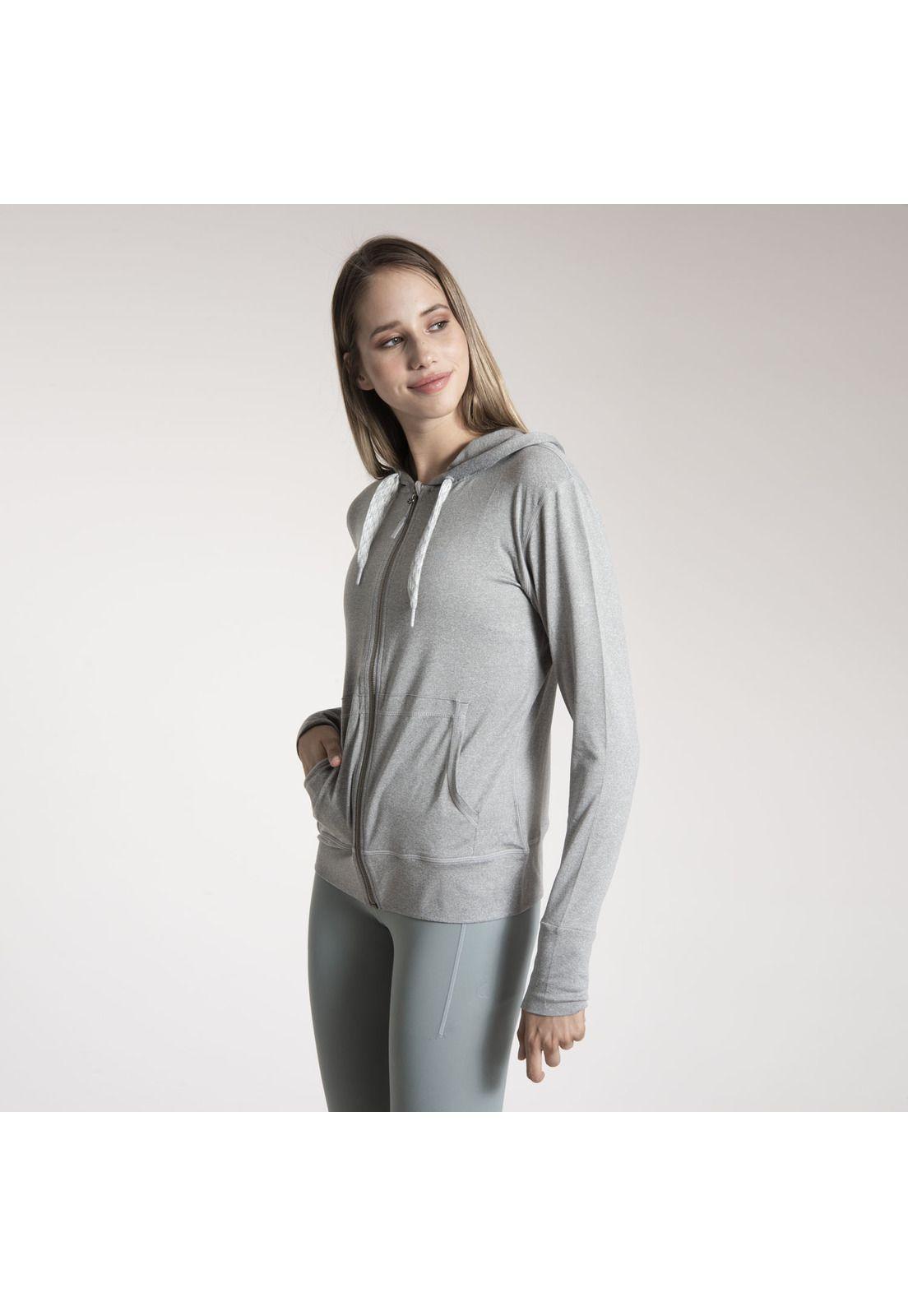 Chaqueta Mujer Hooded Jacket Gris.-1
