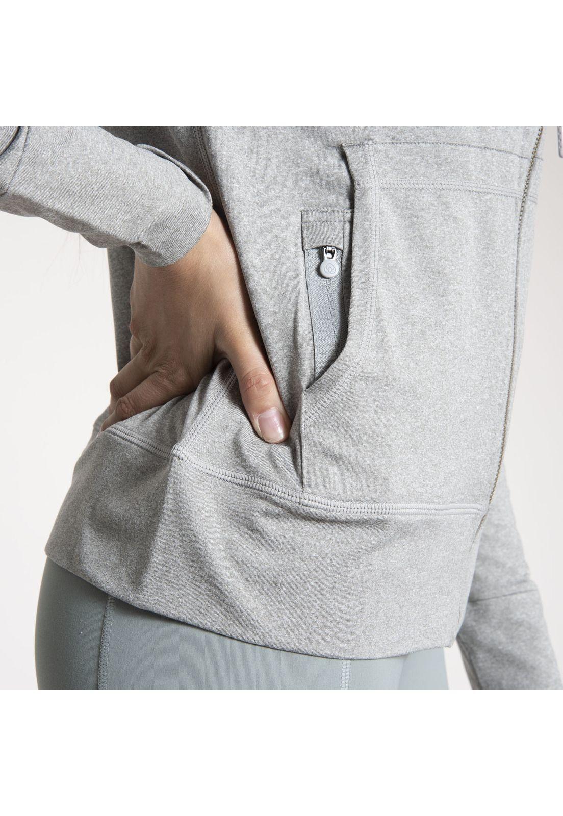 Chaqueta Mujer Hooded Jacket Gris.-3