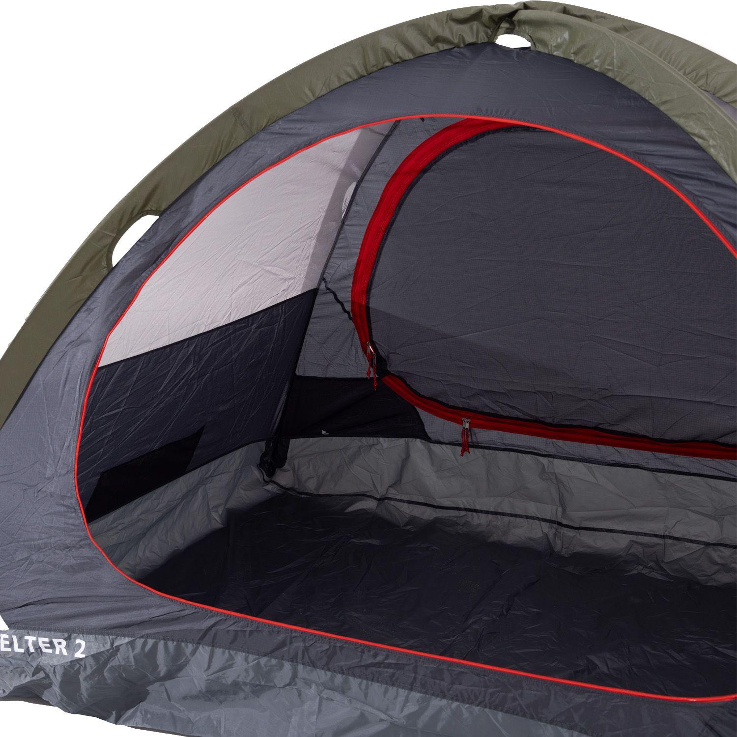 Carpa 2 personas Shelter Verde Oscuro-3