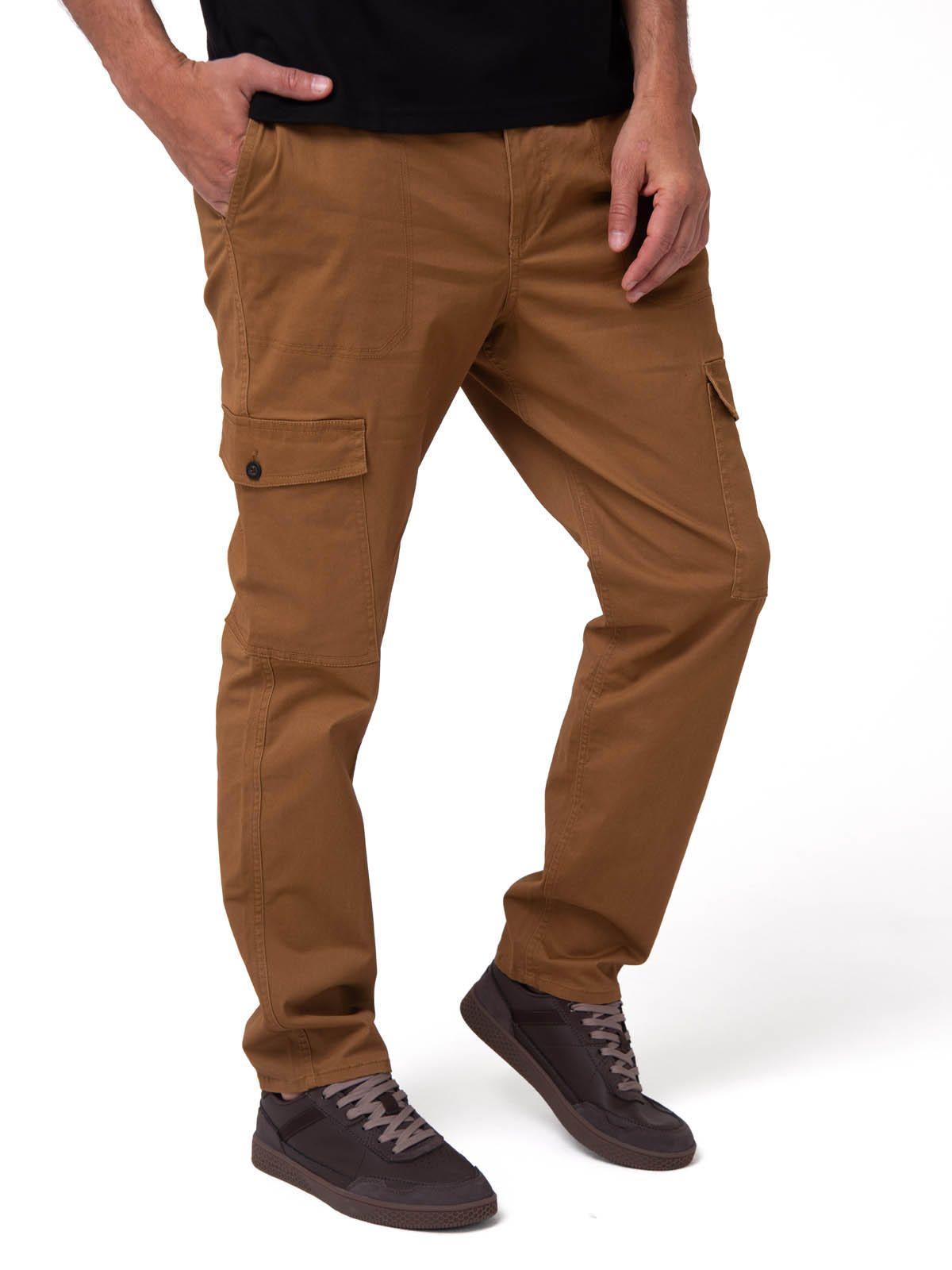 Pantalón Casual Hombre Cargo Slim Café-0