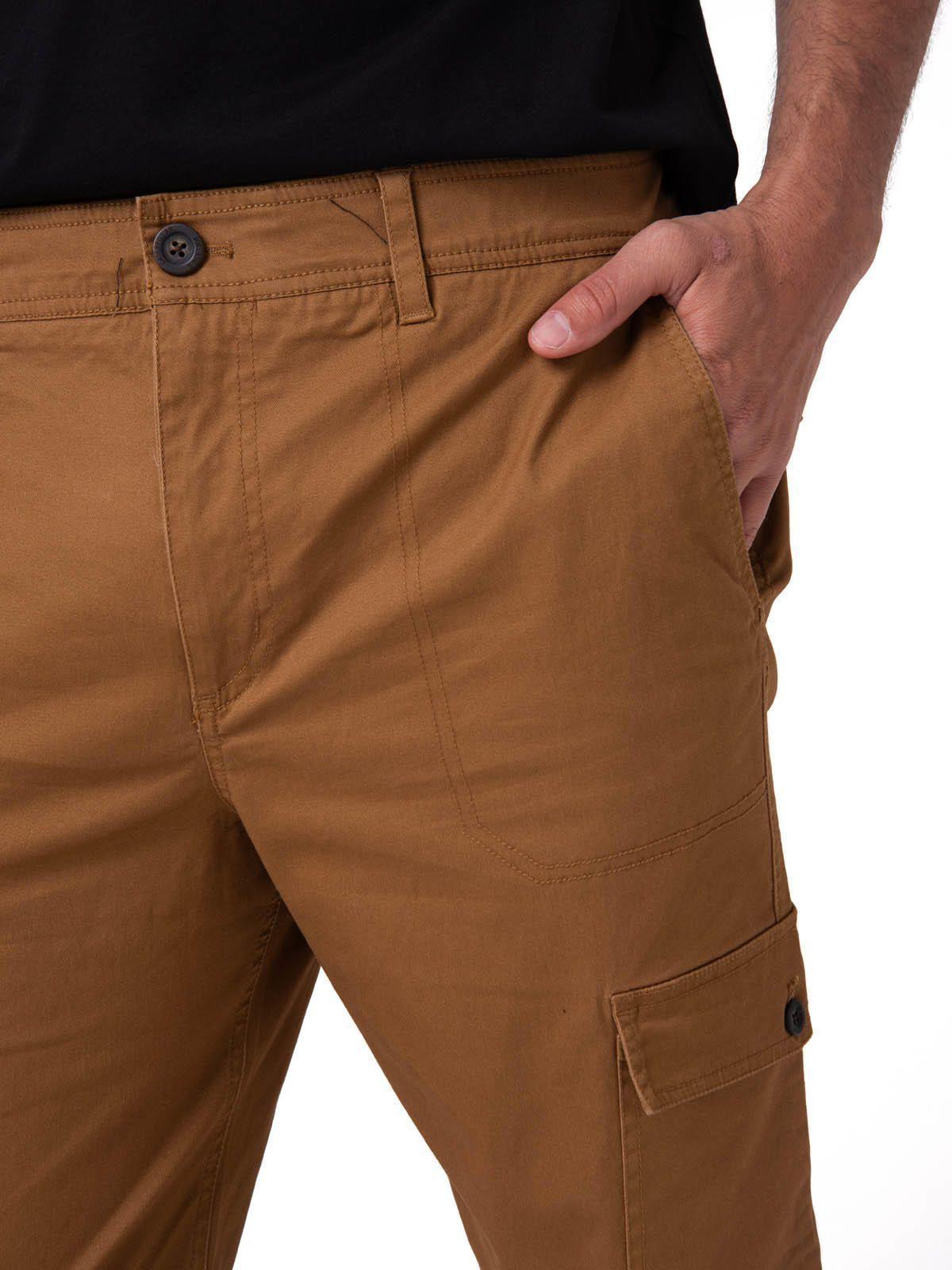Pantalón Casual Hombre Cargo Slim Café-3