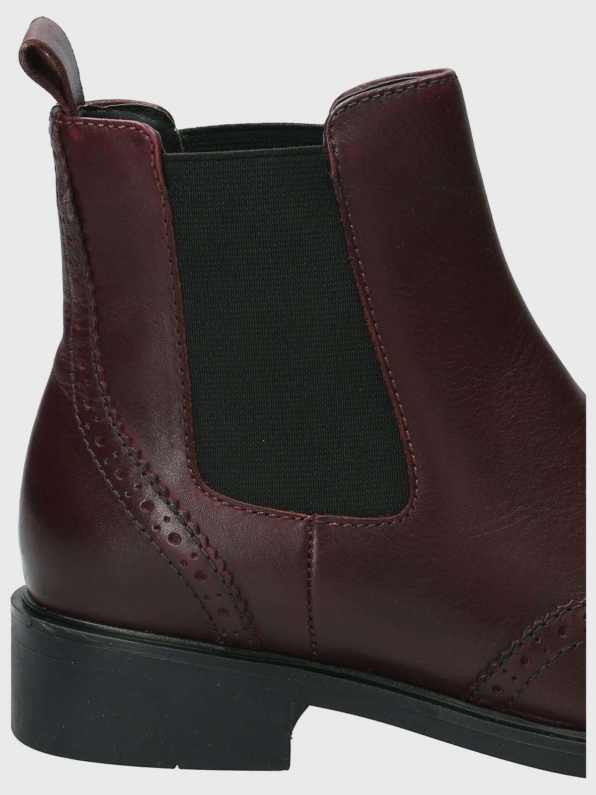 Botin Cuero Mujer Algate Rojo-7