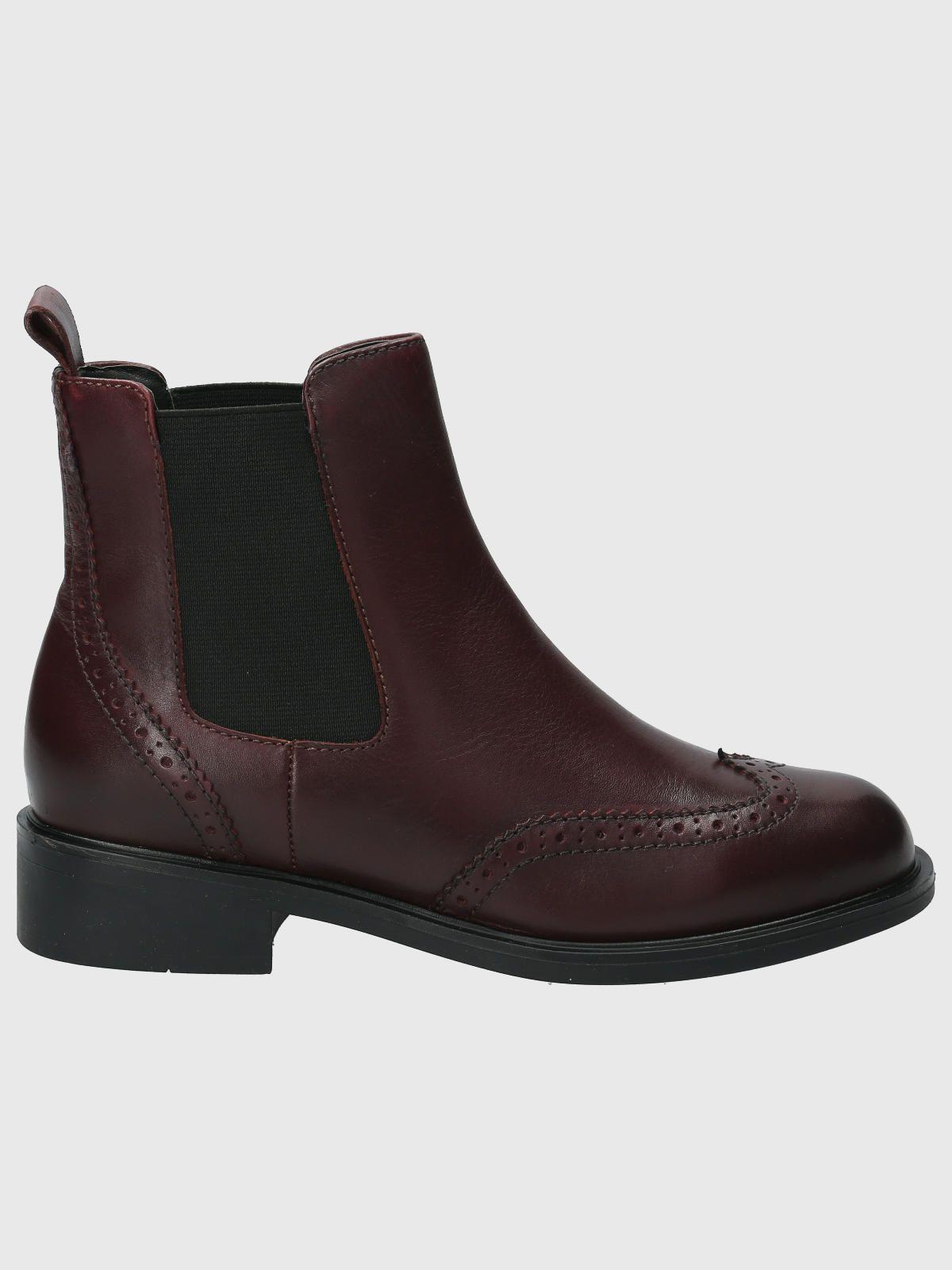 Botin Cuero Mujer Algate Rojo-1