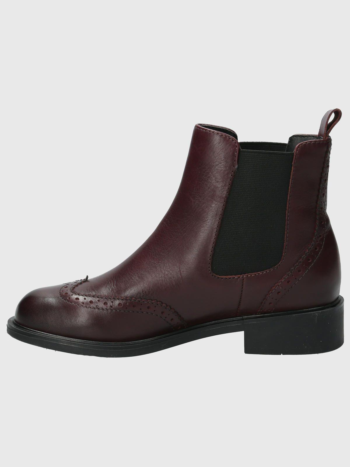 Botin Cuero Mujer Algate Rojo-5