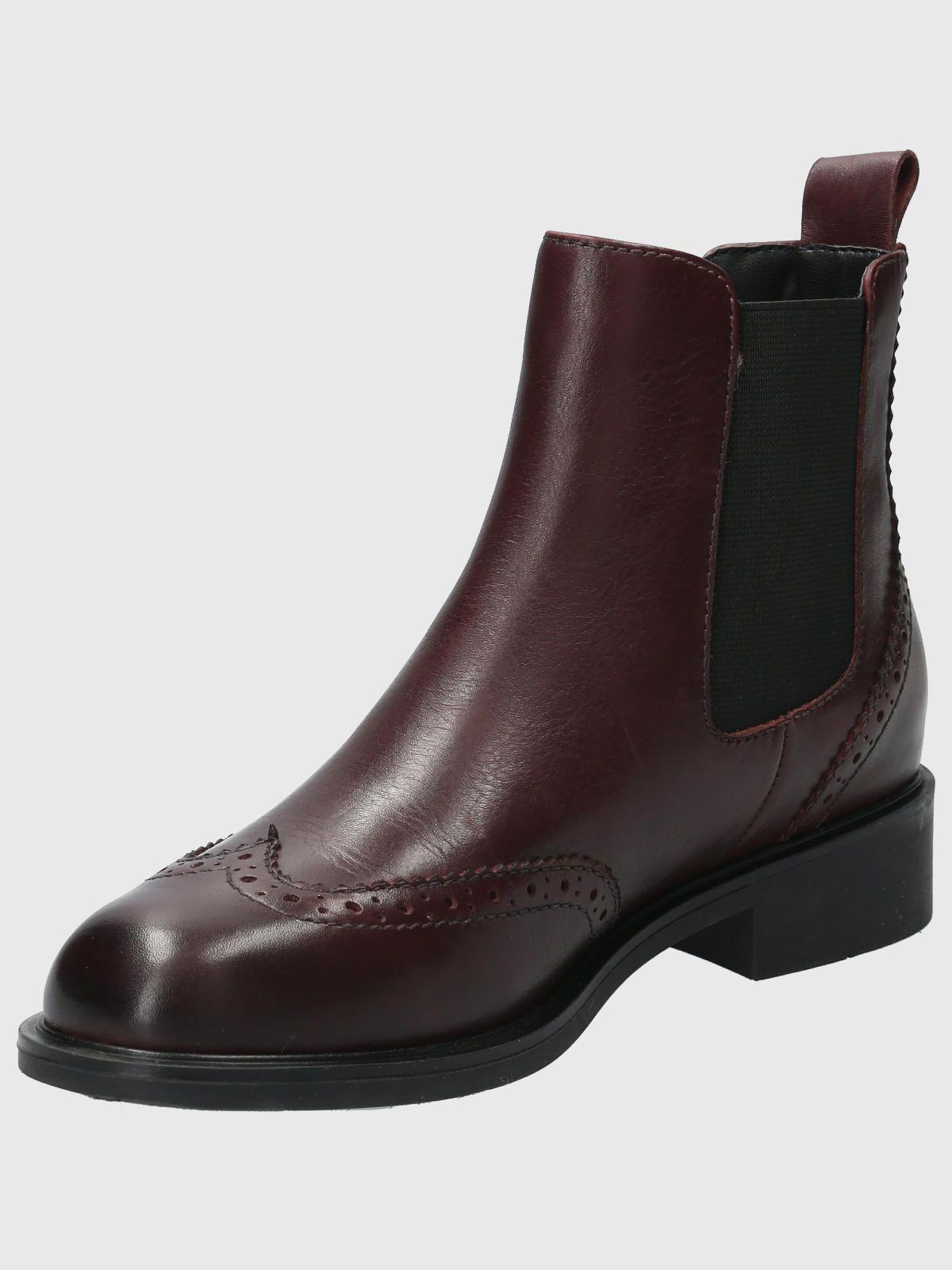 Botin Cuero Mujer Algate Rojo-4