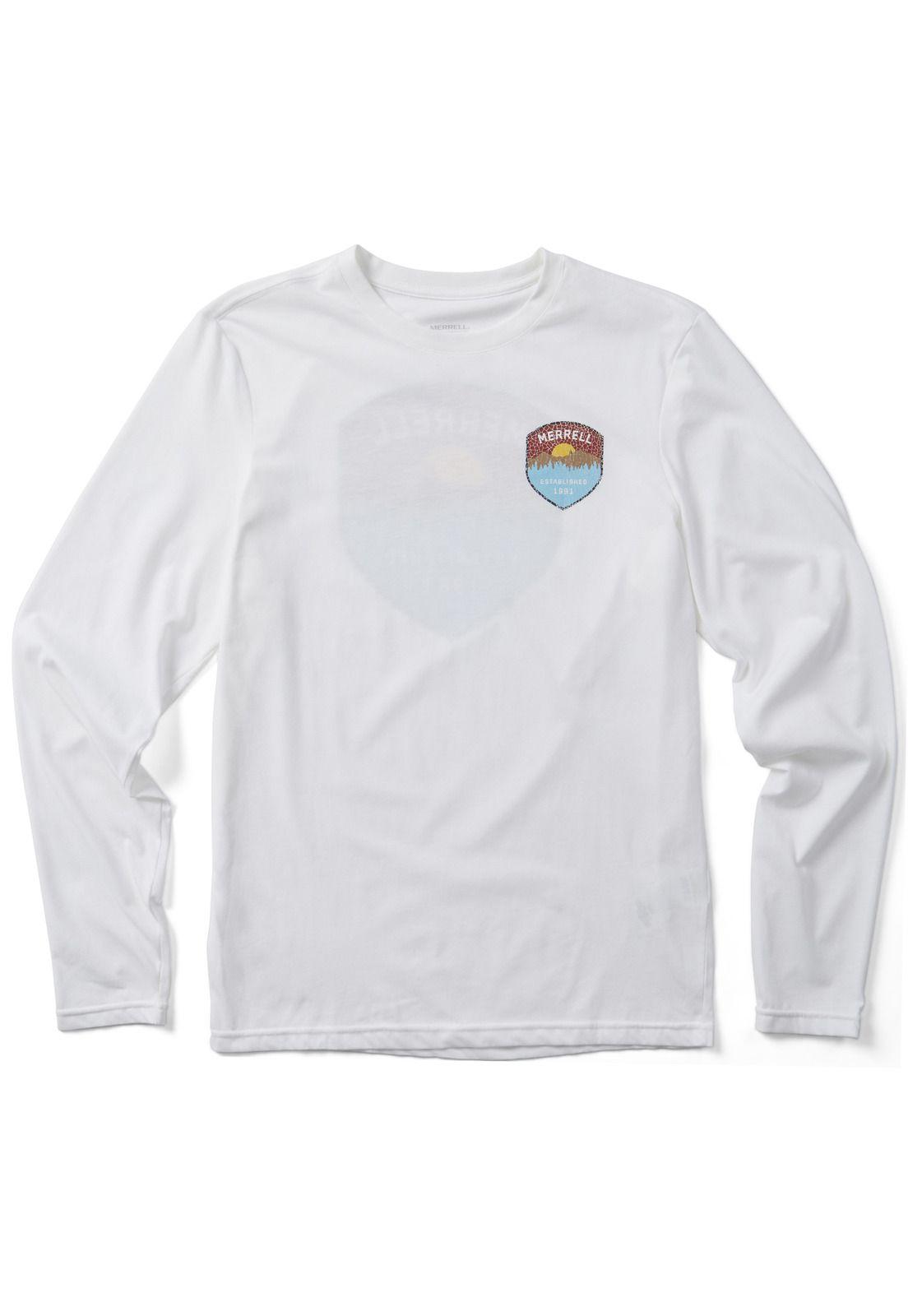 Polera Manga Larga Hombre Trail Badge Blanco-0