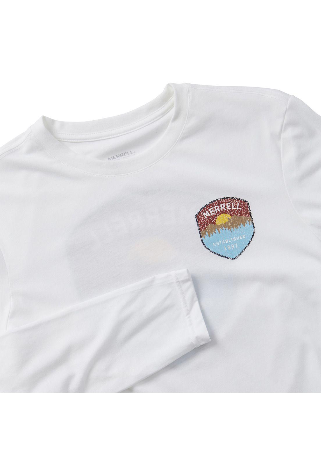 Polera Manga Larga Hombre Trail Badge Blanco-1