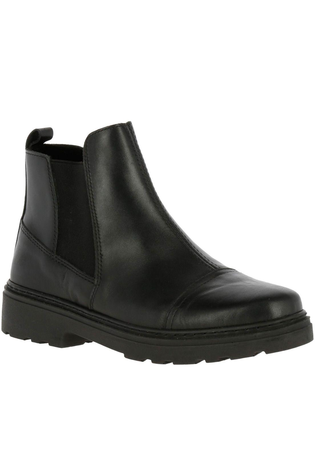 Botin Cuero Mujer Gale Negro-0