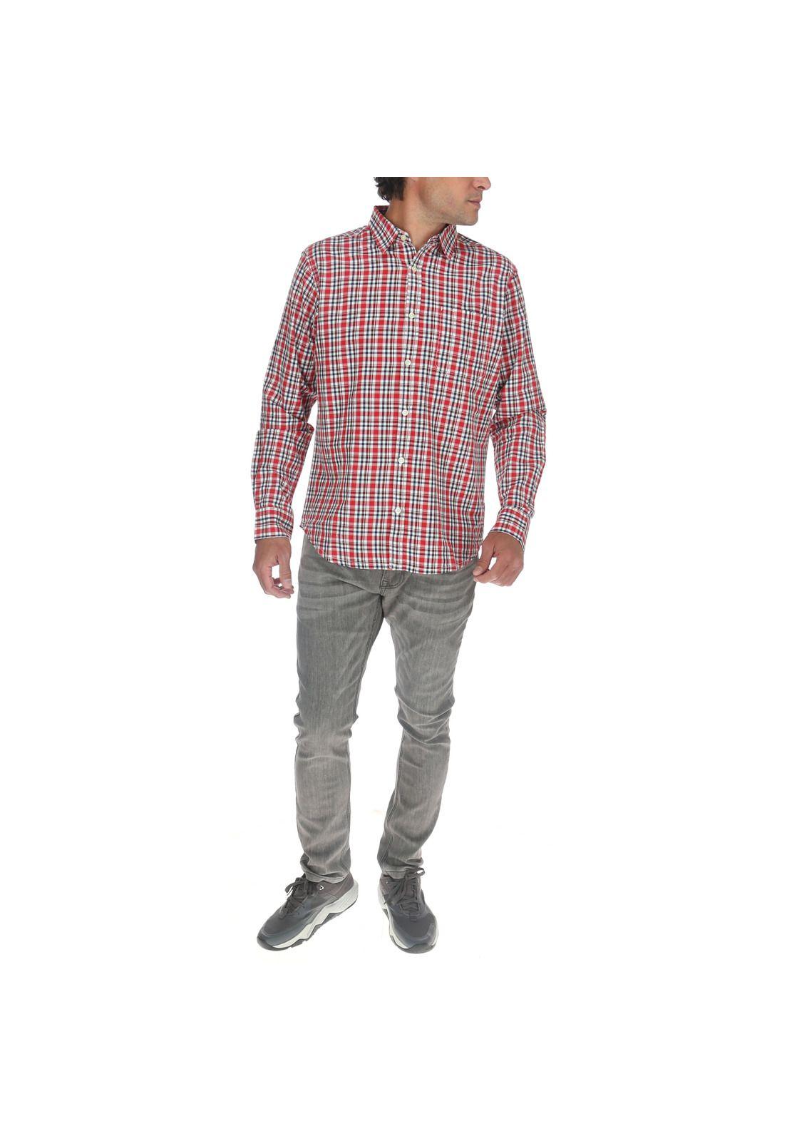 Camisa M/L Hombre Plaid L/S Shirt Multi-4