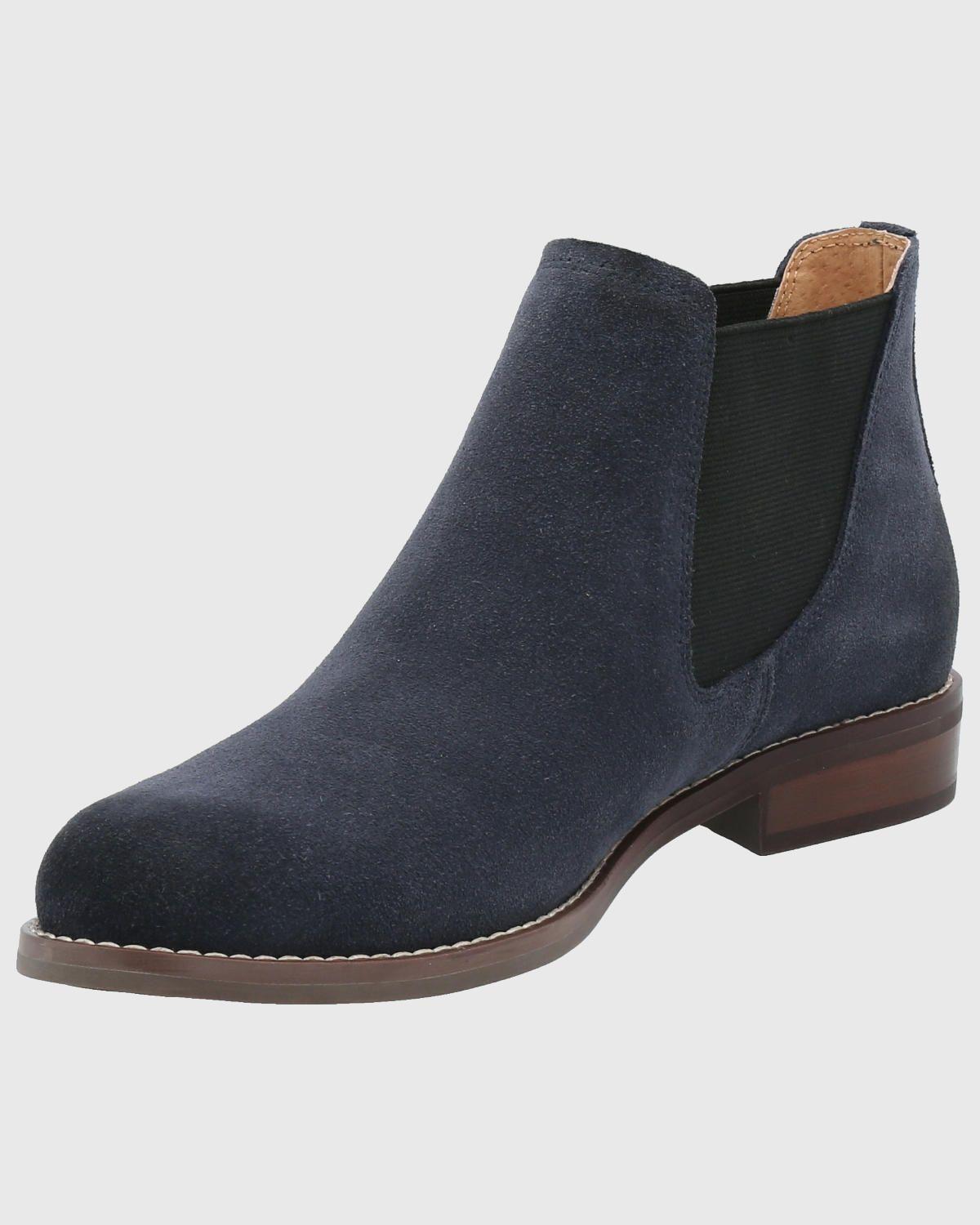 Botin Cuero Mujer Clifton Azul-4