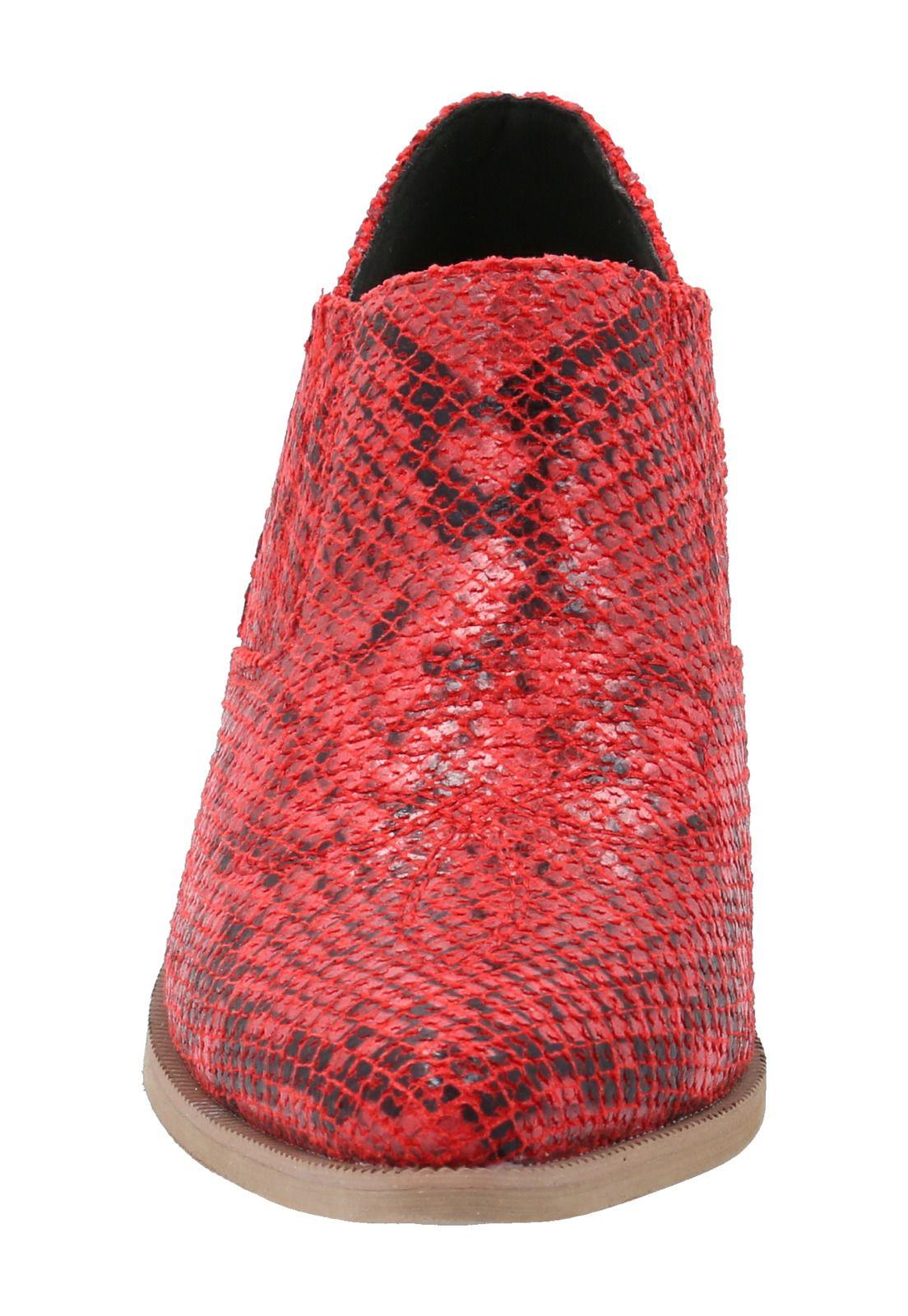 Botín Mujer Augusto Rojo -3