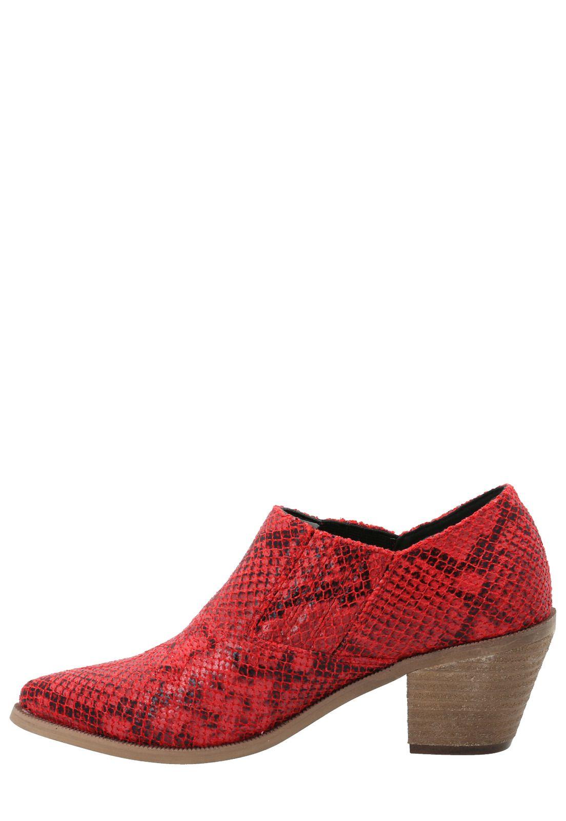 Botín Mujer Augusto Rojo -5