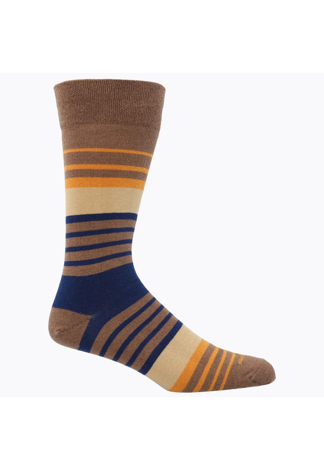 Calcetín Algodón Hombre Cuff Stomp Café-0