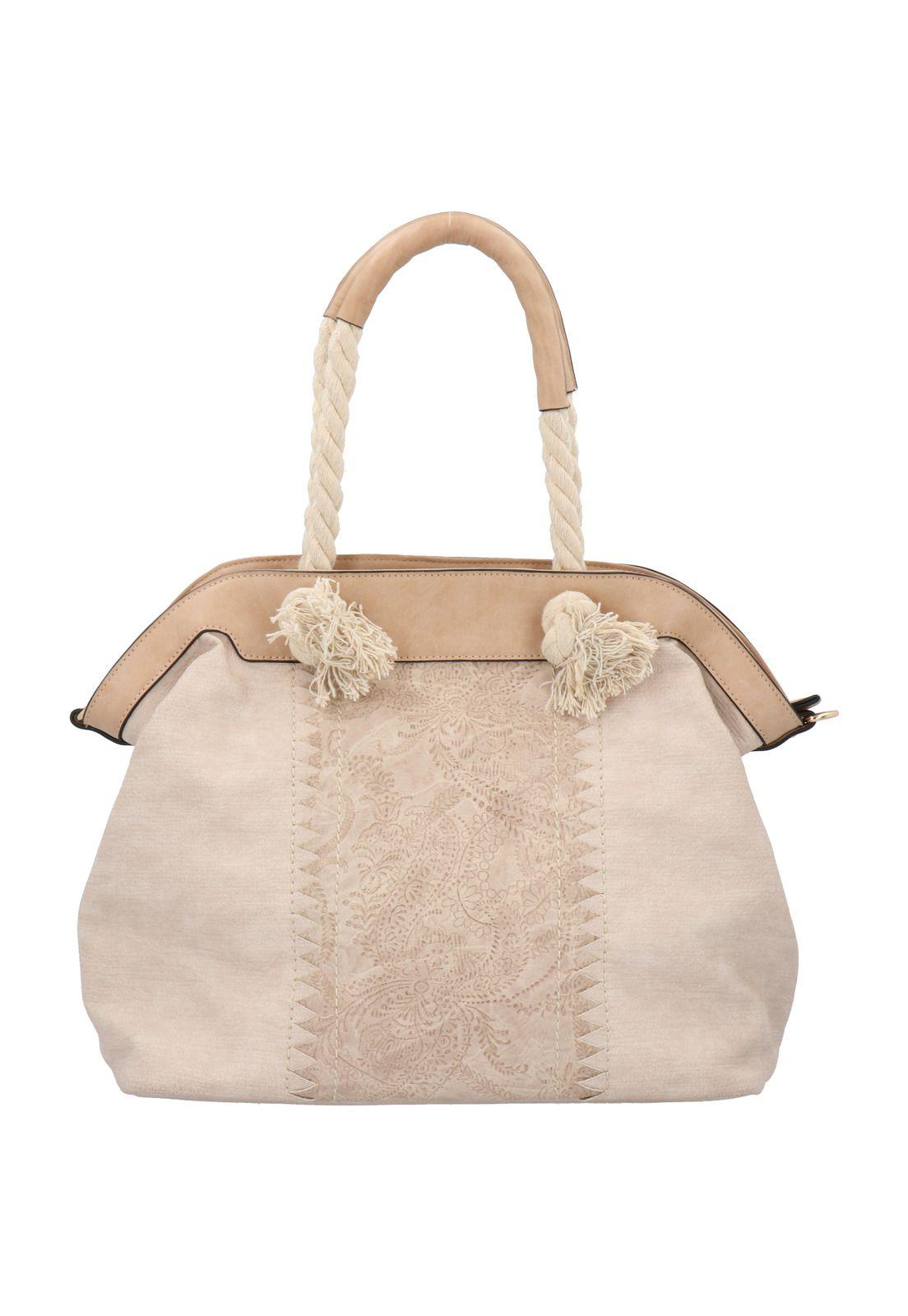 Cartera Nelly Shopper Beige Mujer-0