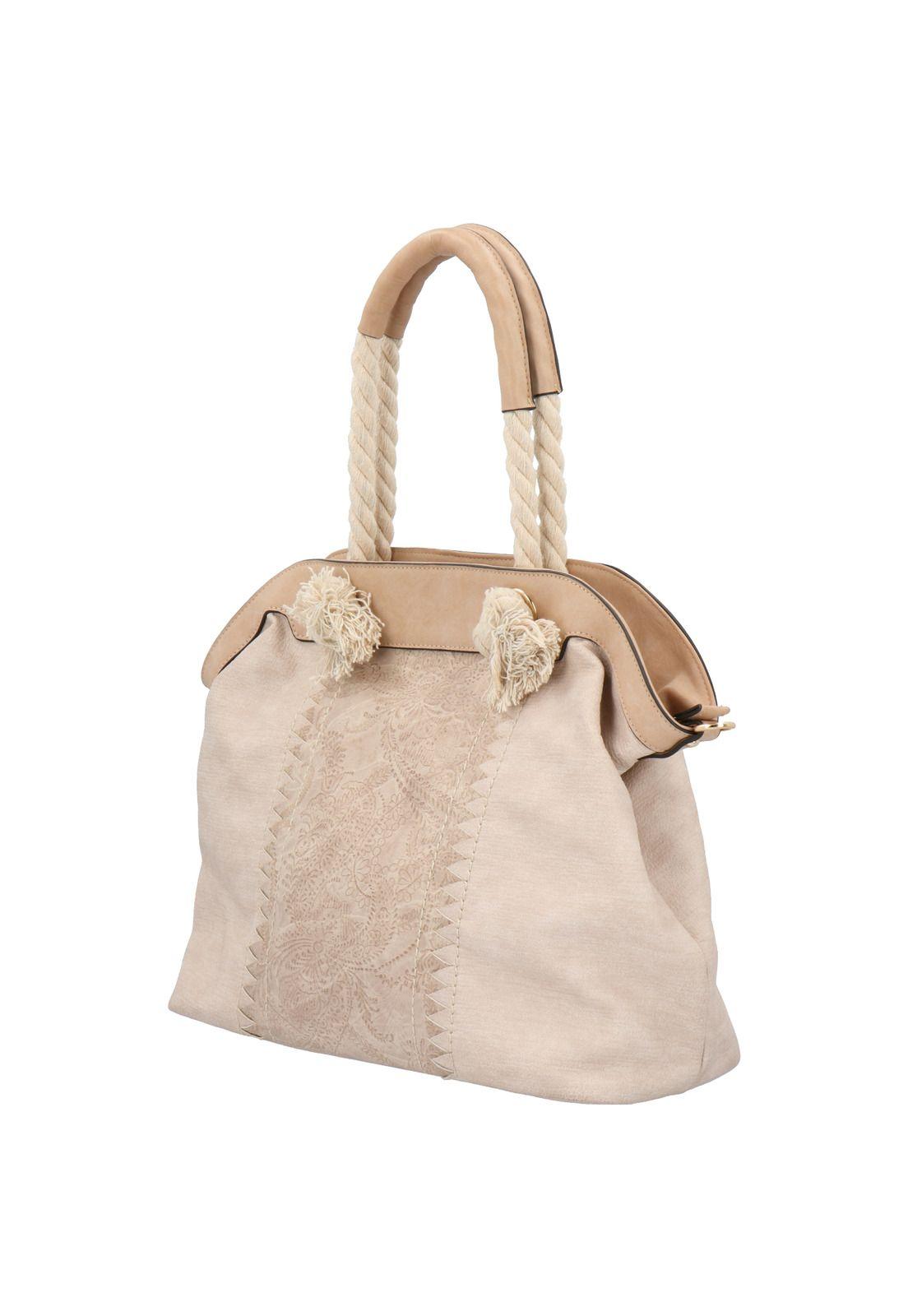 Cartera Nelly Shopper Beige Mujer-1