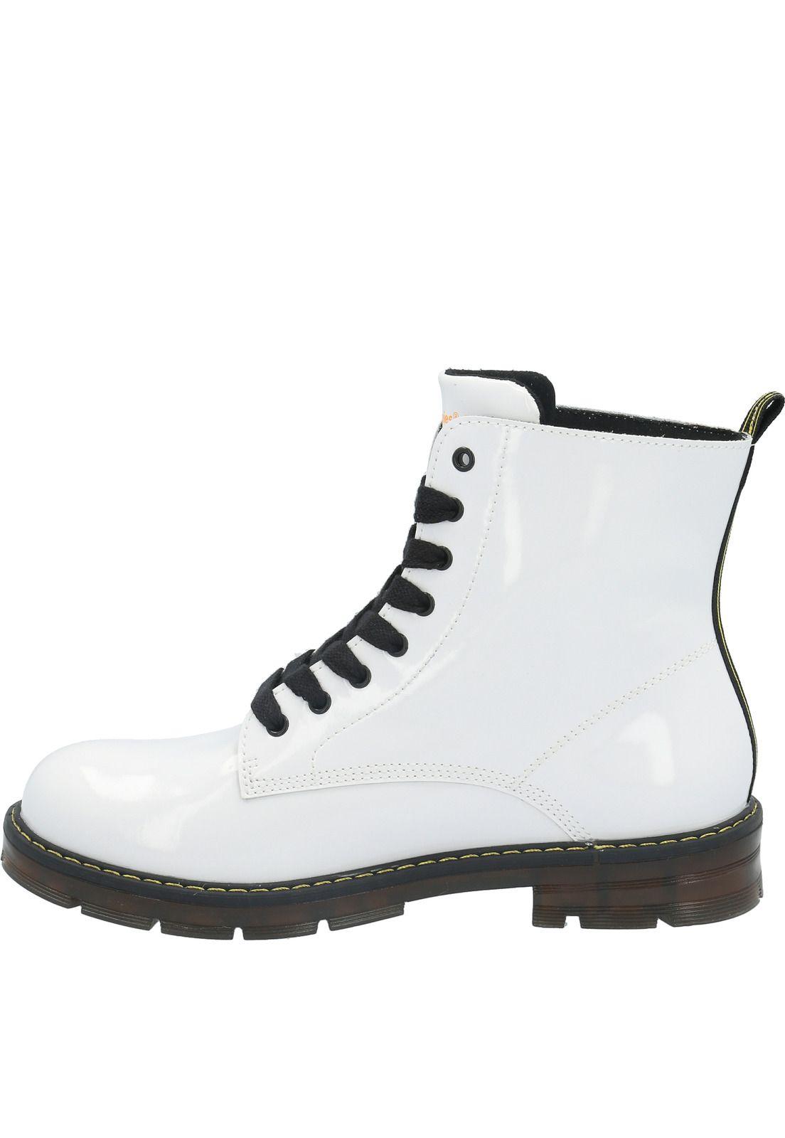 Botin Cuero Mujer Nova Blanco-4