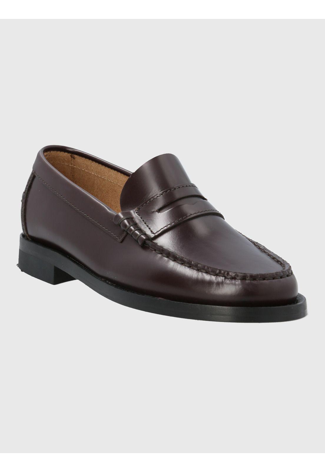 Mocasin Mujer Italiano Cuero Madri Burdeo-0