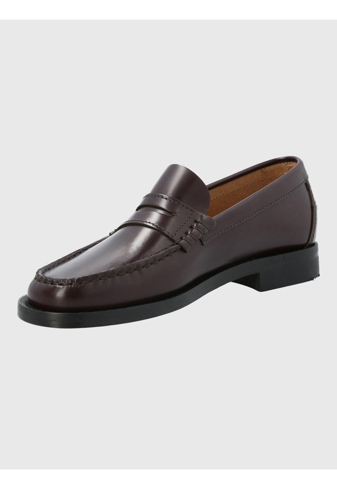 Mocasin Mujer Italiano Cuero Madri Burdeo-4