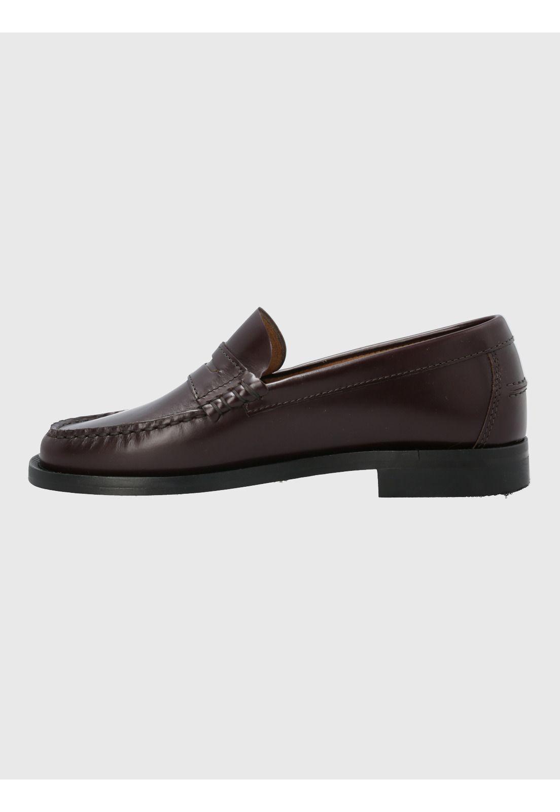 Mocasin Mujer Italiano Cuero Madri Burdeo-5