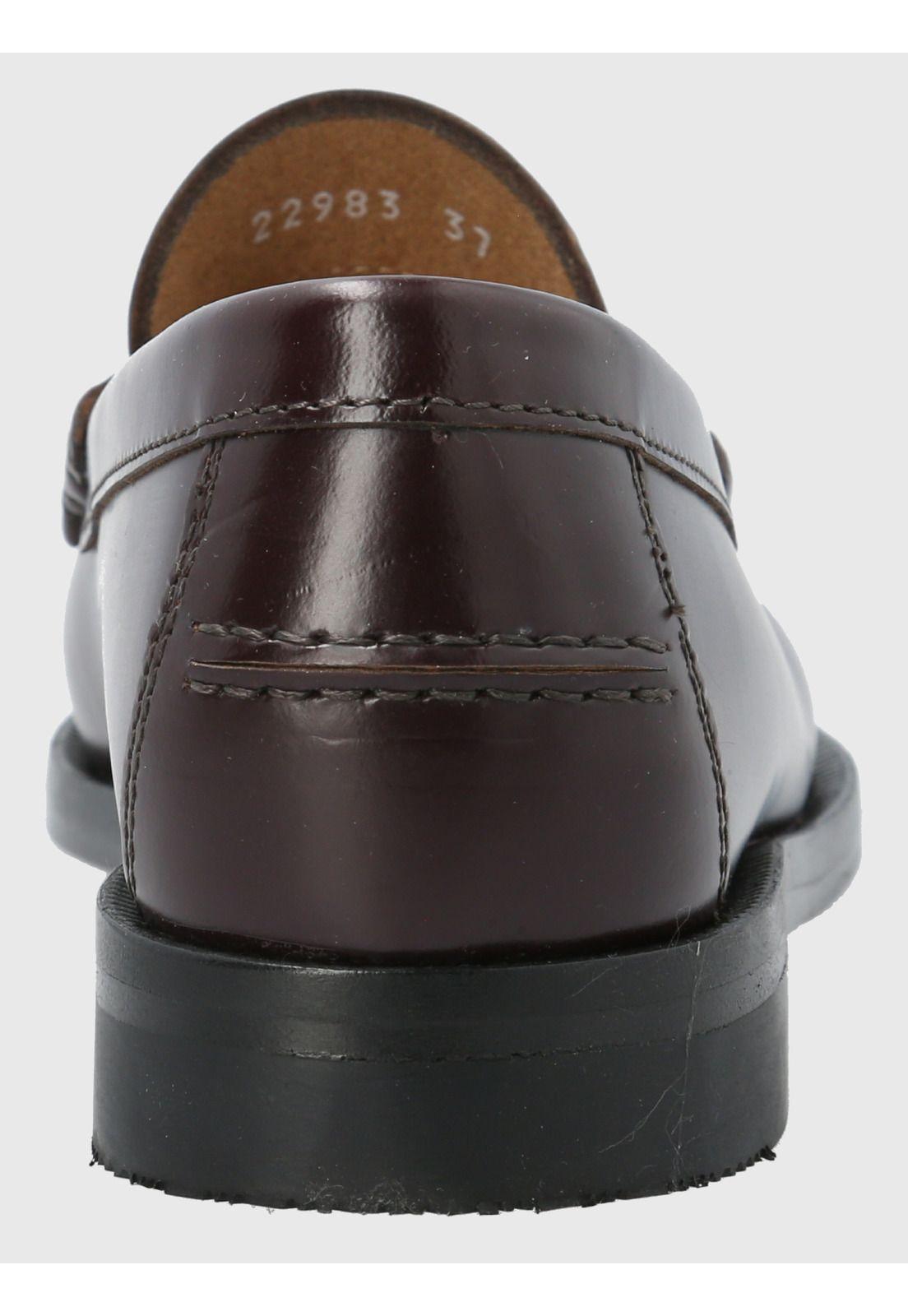 Mocasin Mujer Italiano Cuero Madri Burdeo-6
