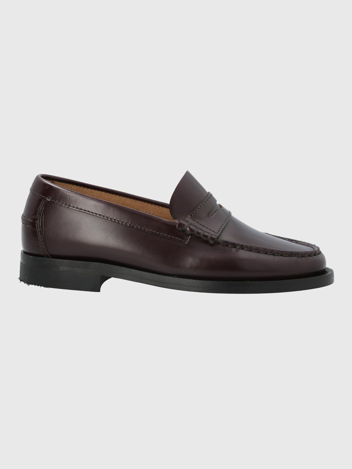Mocasin Mujer Italiano Cuero Madri Burdeo-1