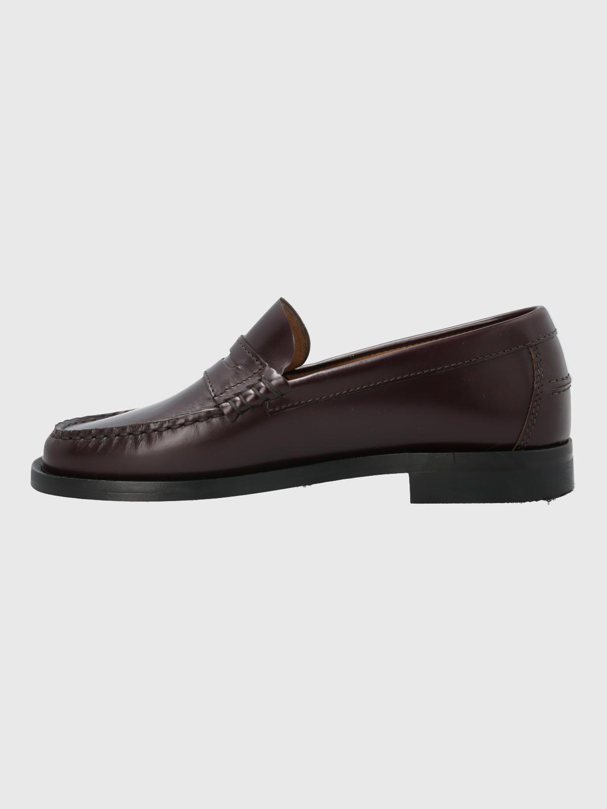 Mocasin Mujer Italiano Cuero Madri Burdeo-5