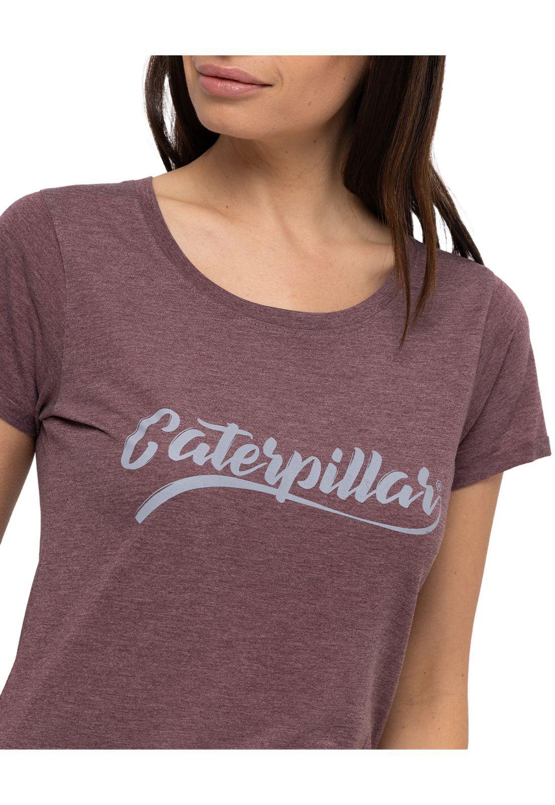 Polera M/C W Script Tee Burdeo Mujer-3