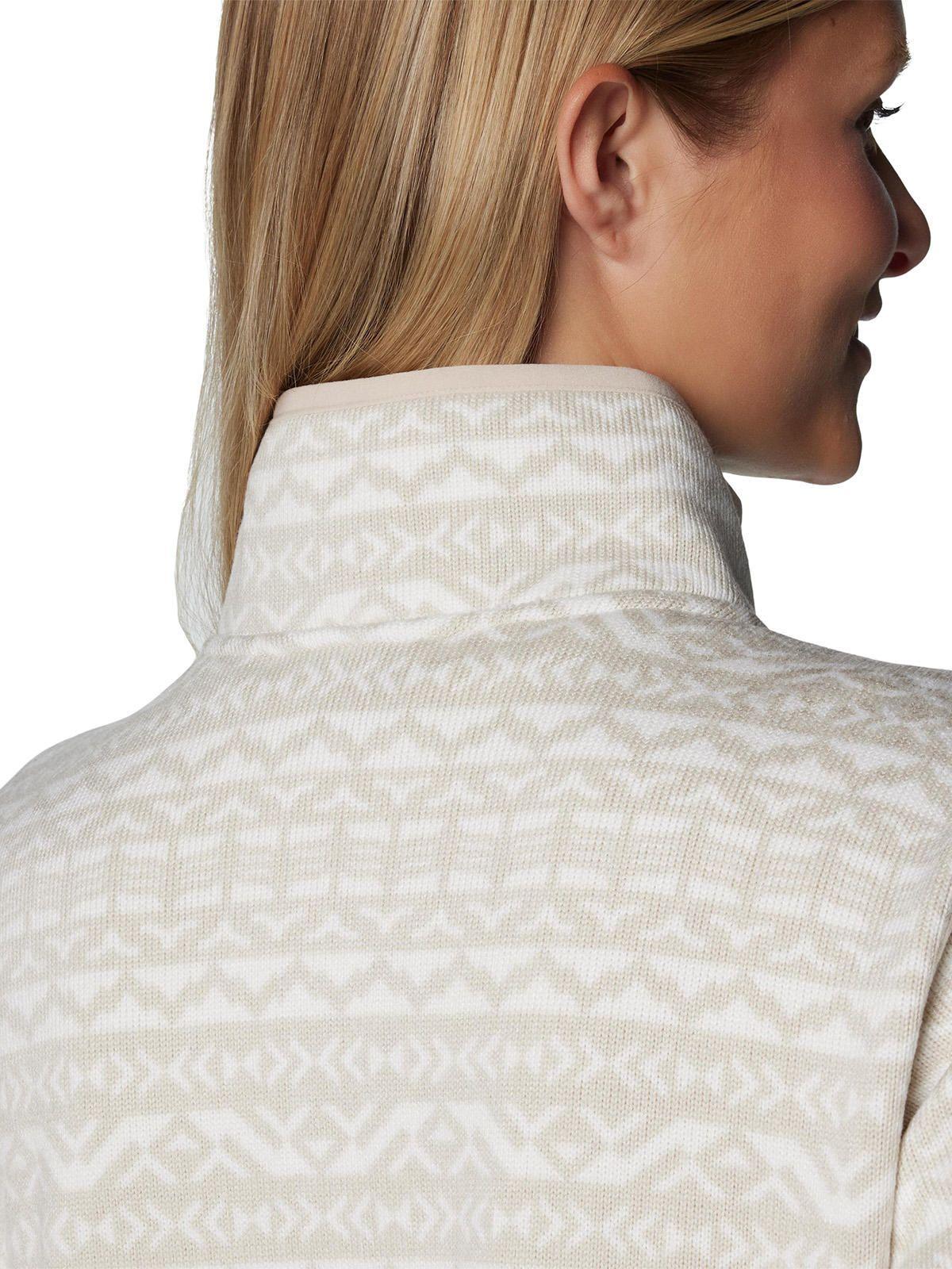 Polar Mujer Sweater Weather Full Zip Blanco-4