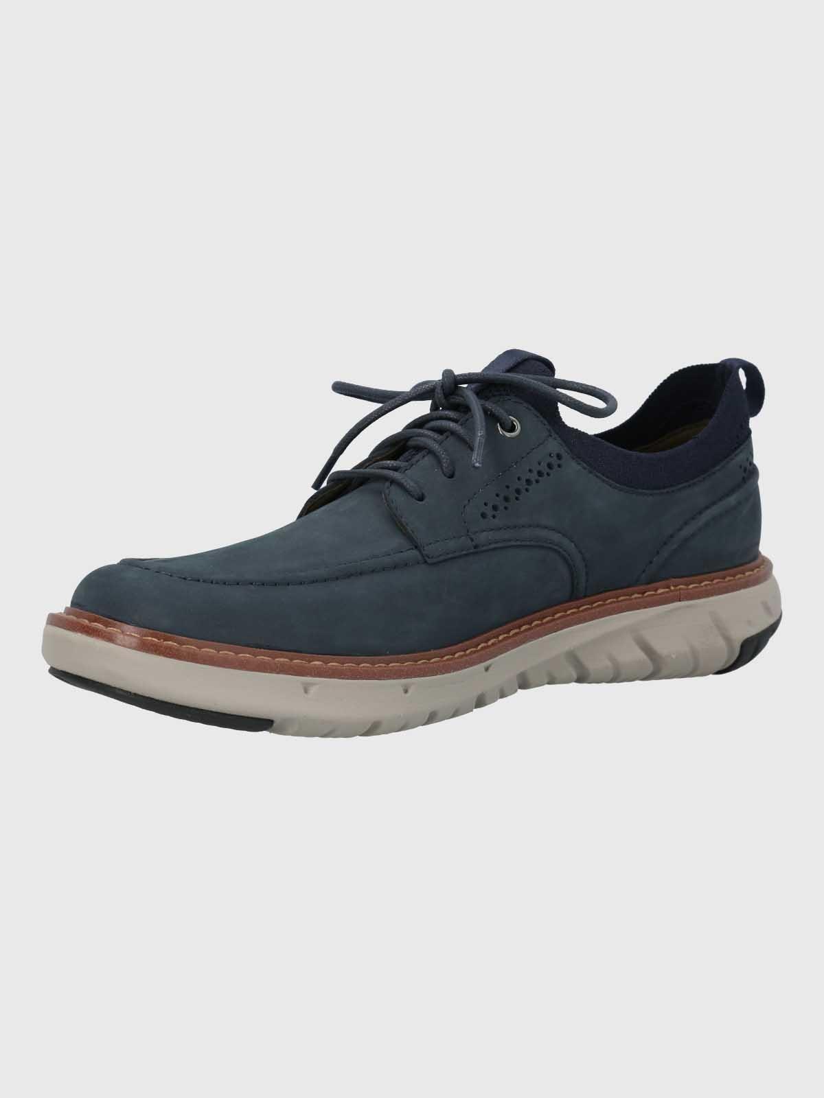 Zapato Cuero Hombre Smart Laceup Azul-4