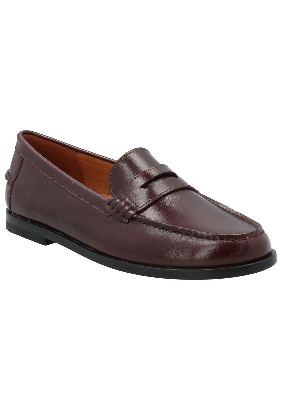 Mocasín Cuero Mujer Ramiz Burdeo-1