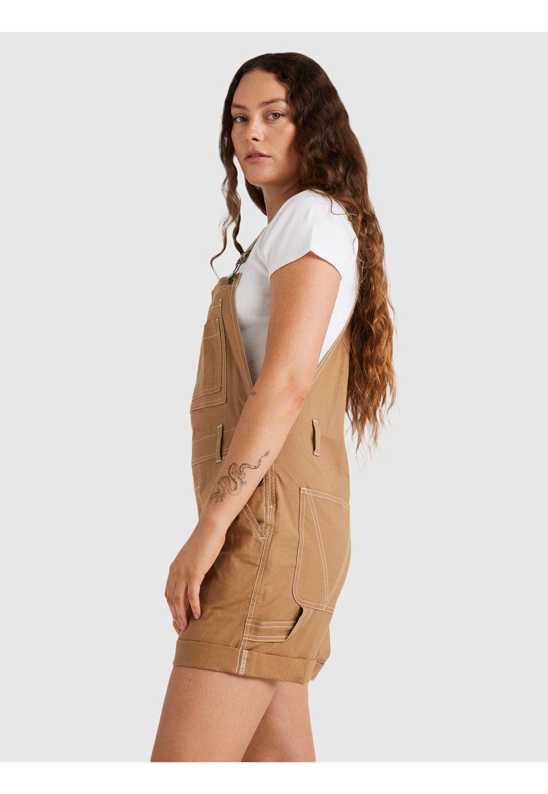 Jardinera Mujer Spring Shift Slouche Café-2