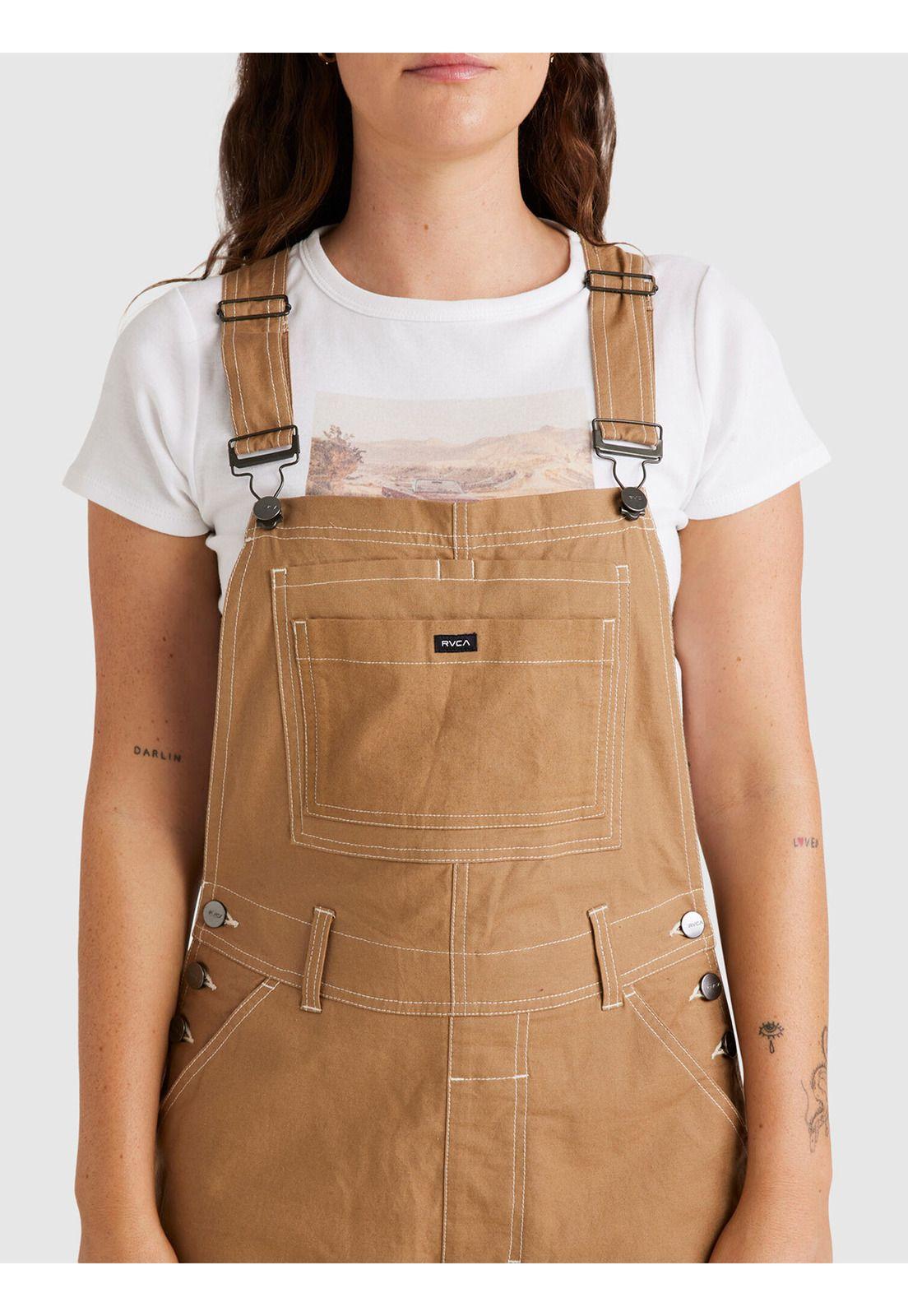 Jardinera Mujer Spring Shift Slouche Café-4