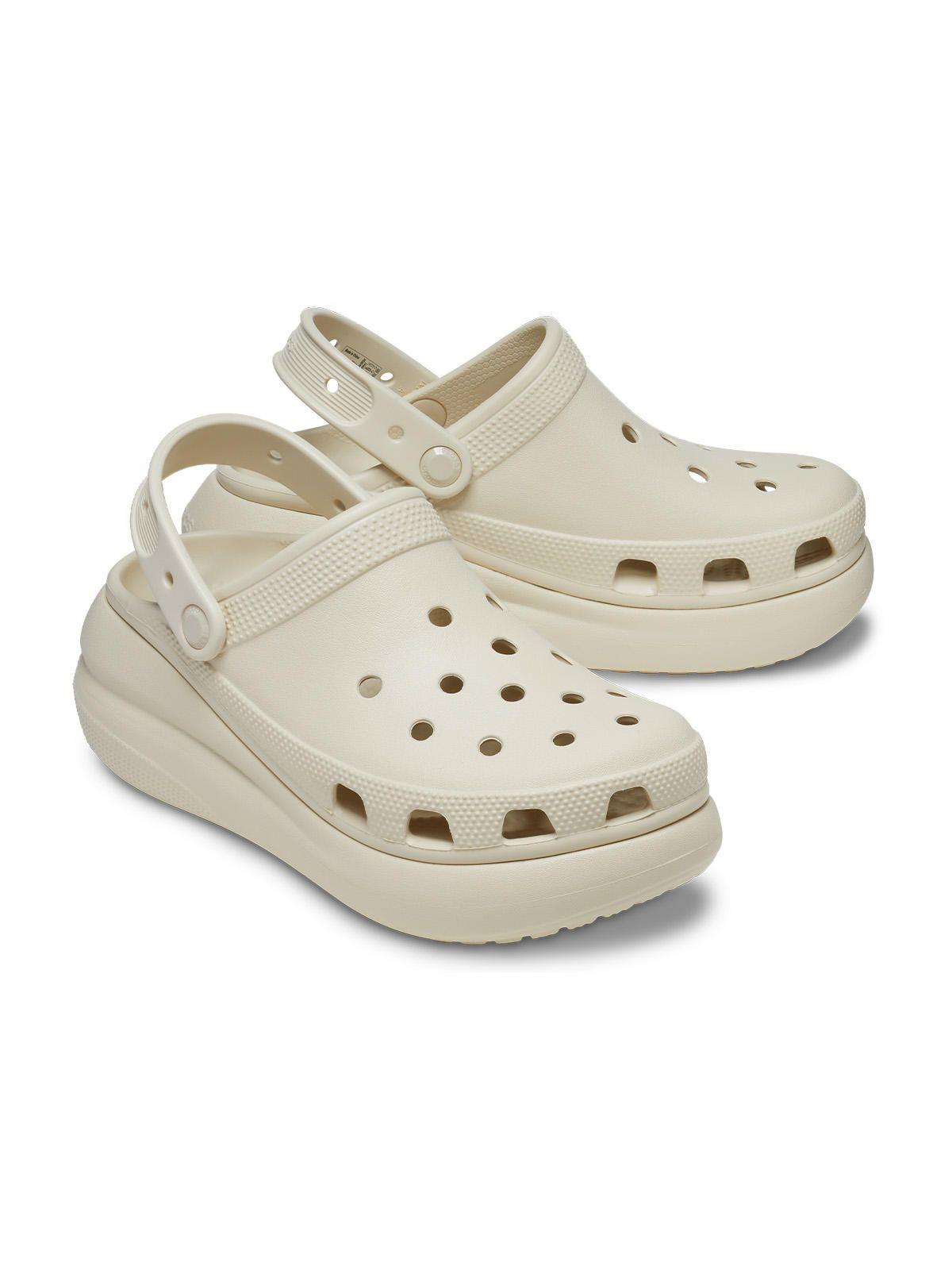 Zueco Plataforma Crocs Mujer Crush Clog Beige-3