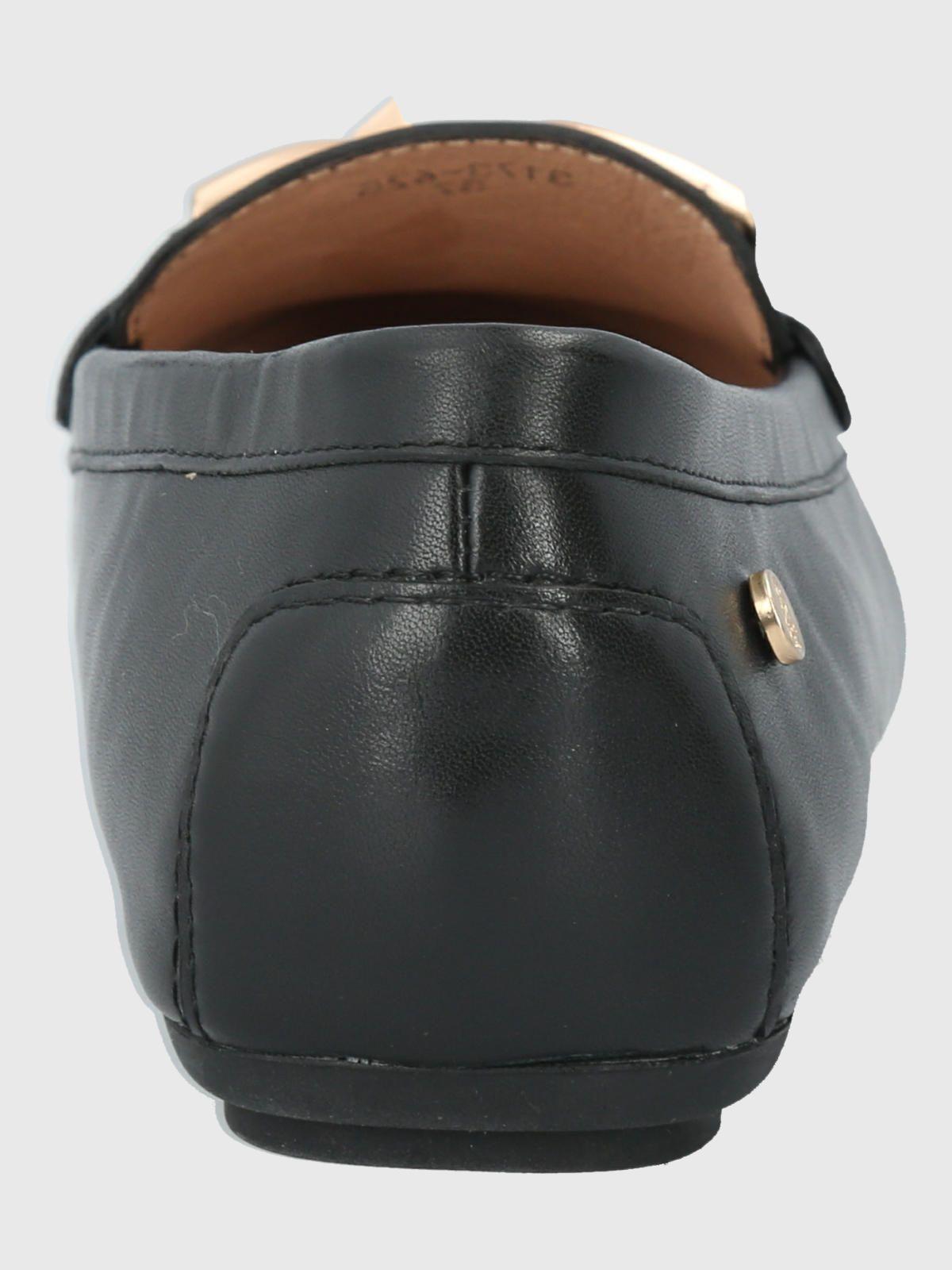 Mocasín Cuero Negro Mujer Lesquin -5