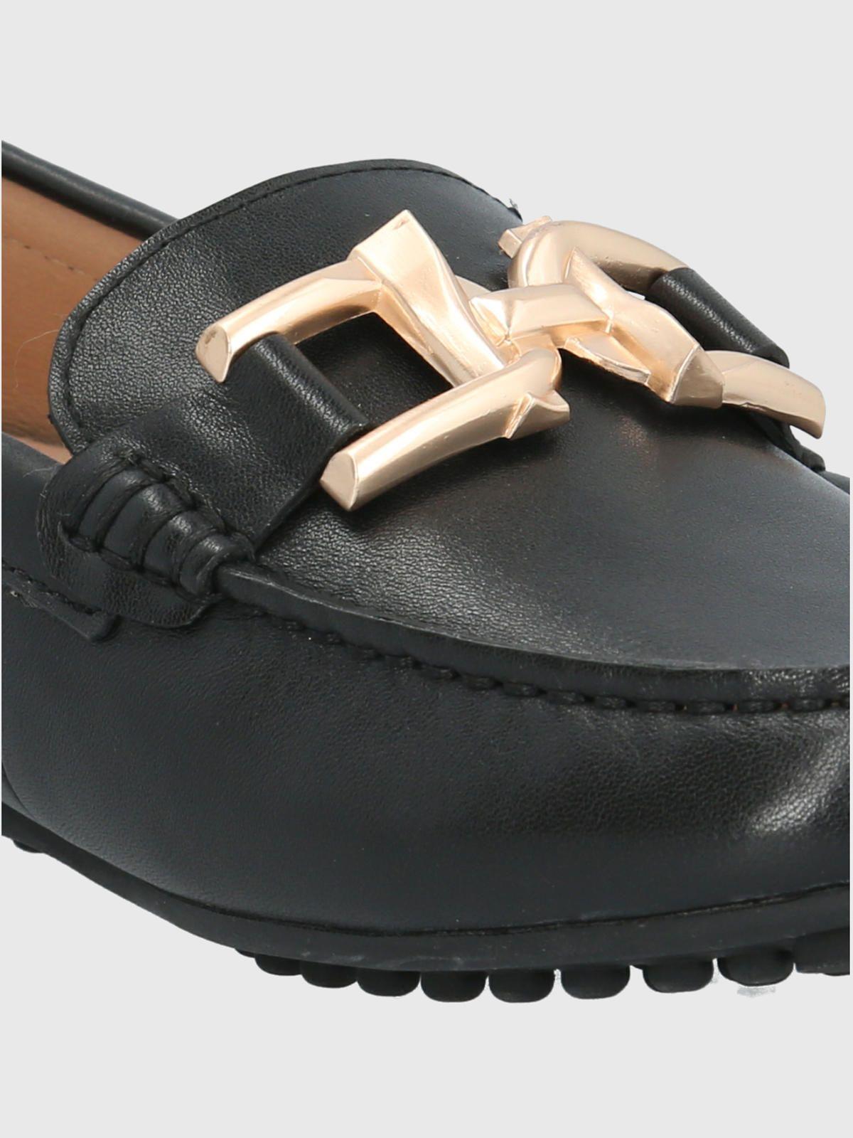 Mocasín Cuero Negro Mujer Lesquin -6