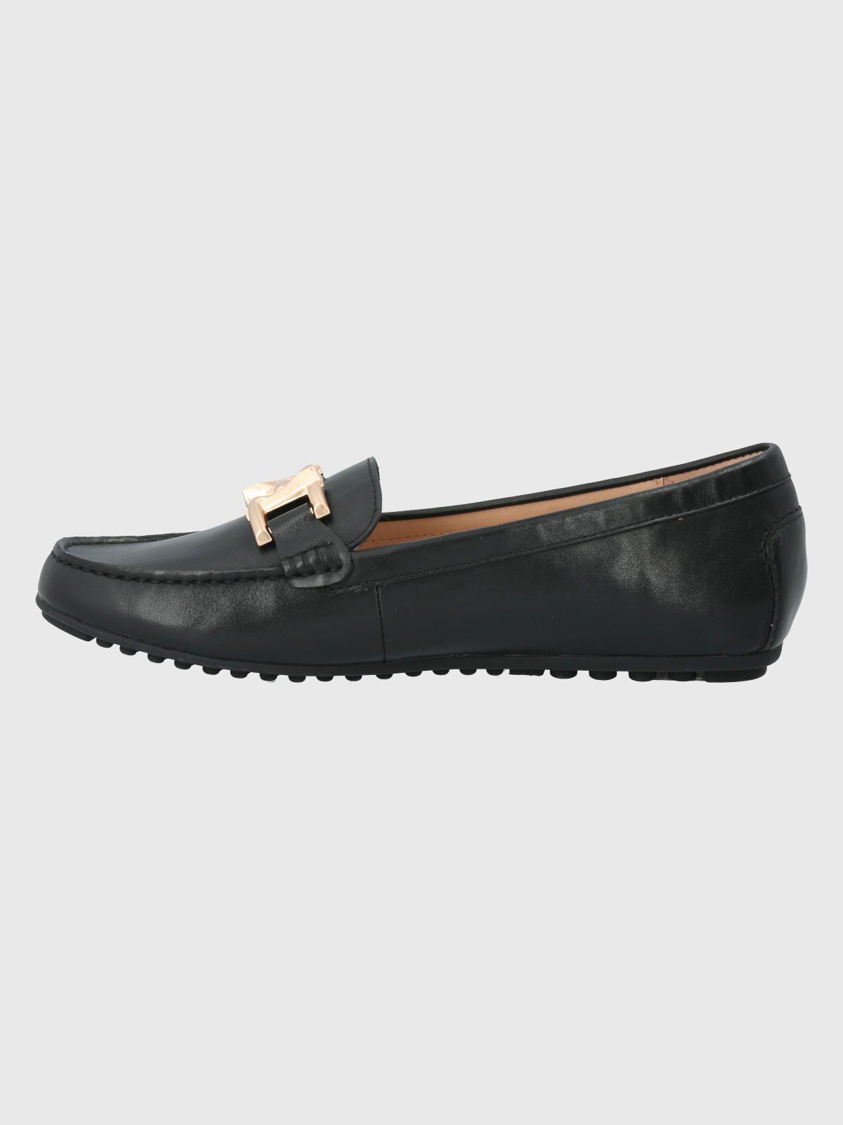 Mocasín Cuero Negro Mujer Lesquin -4